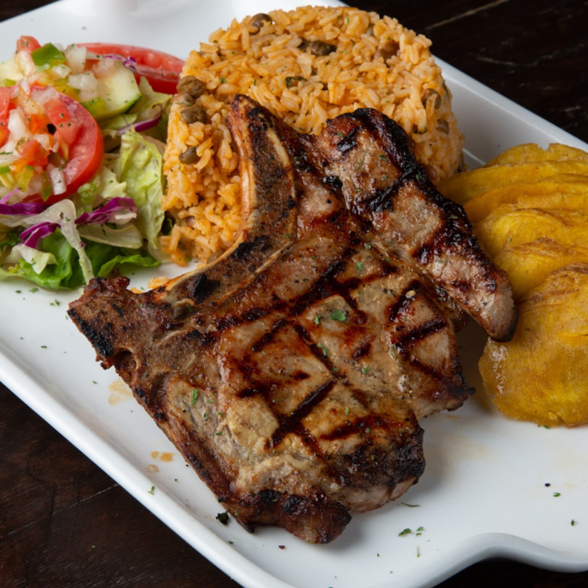 Fried Pork Chops Lunch - Chuletas Fritas