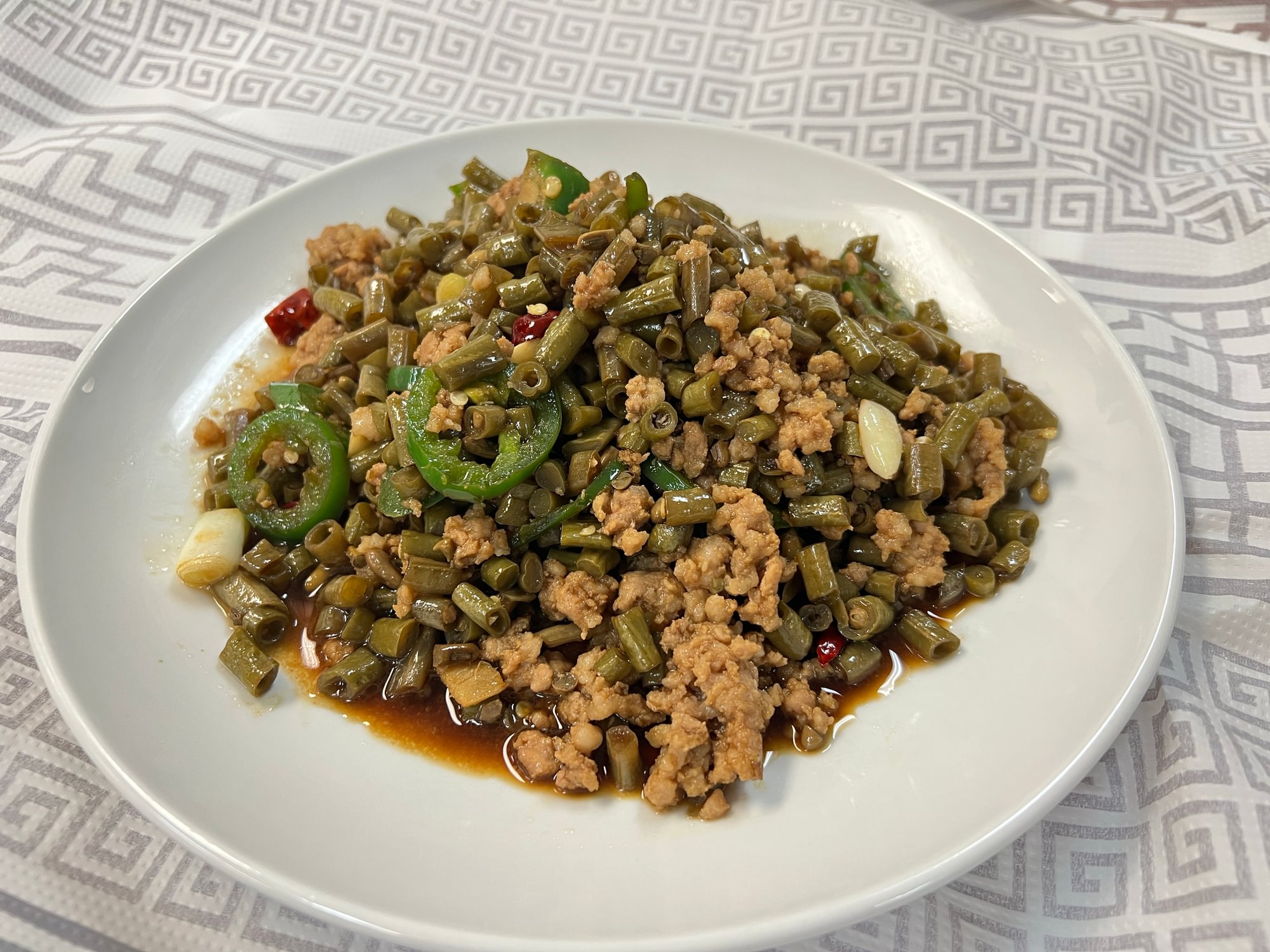 Pickled String Beans with Ground Pork 肉末泡豇豆