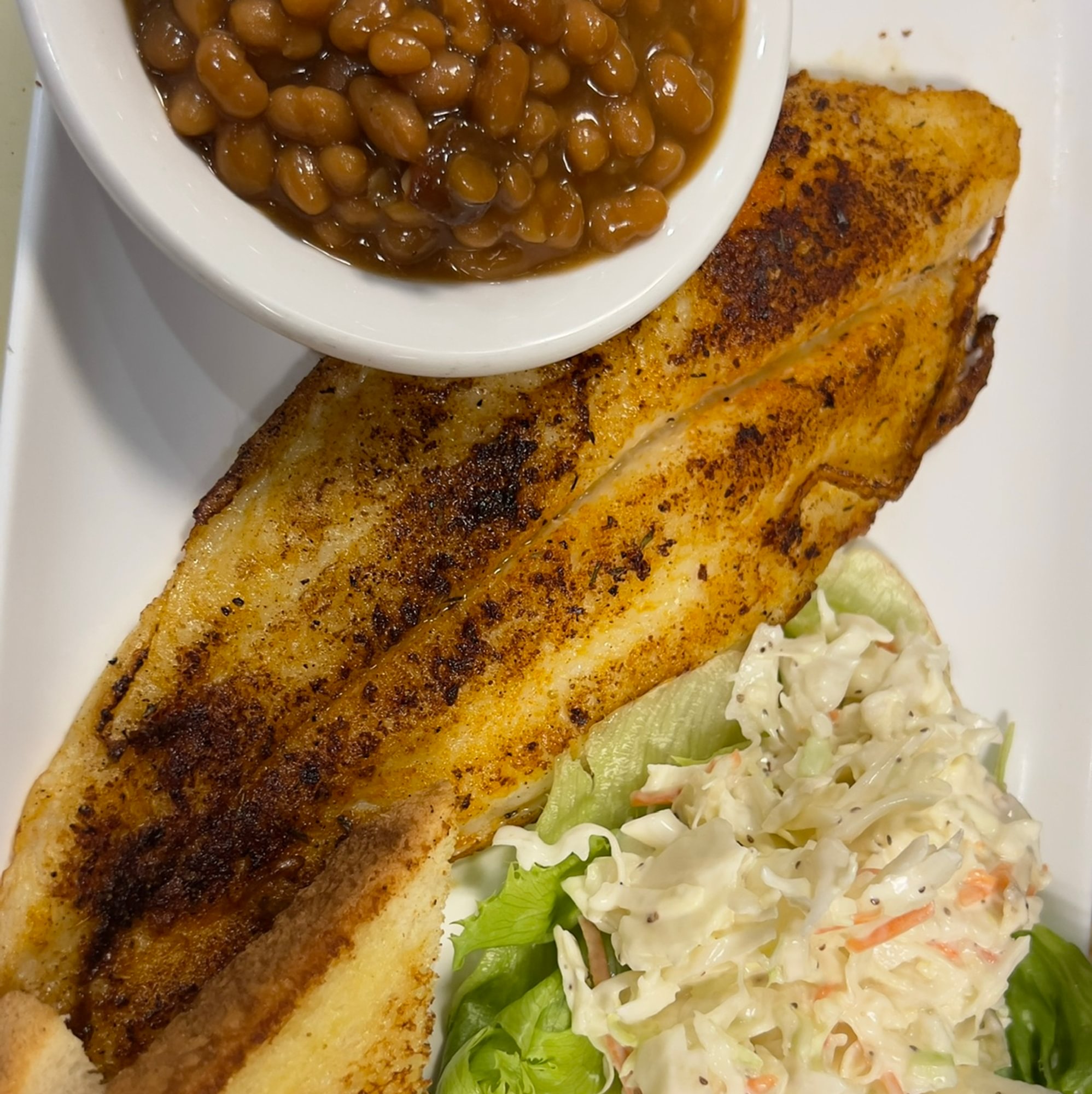 Blackened Catfish Platter