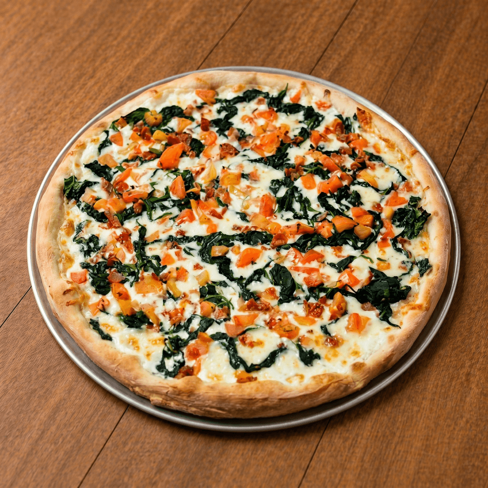 Spinach & Bacon Deluxe Pizza