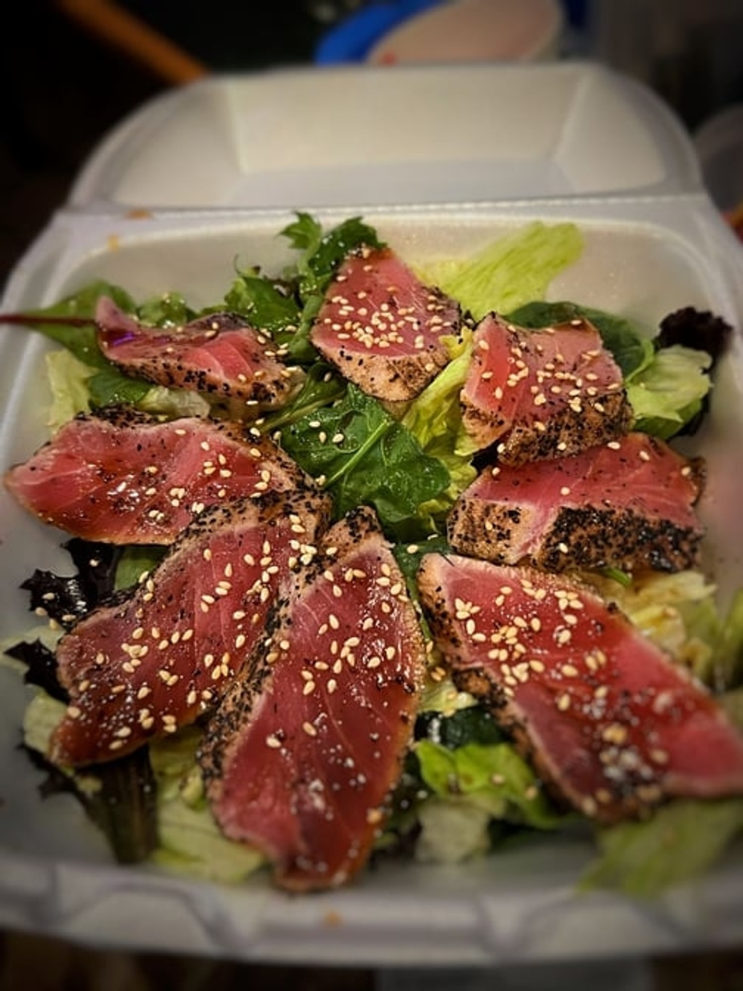 Seared Ahi Tuna Steak Salad