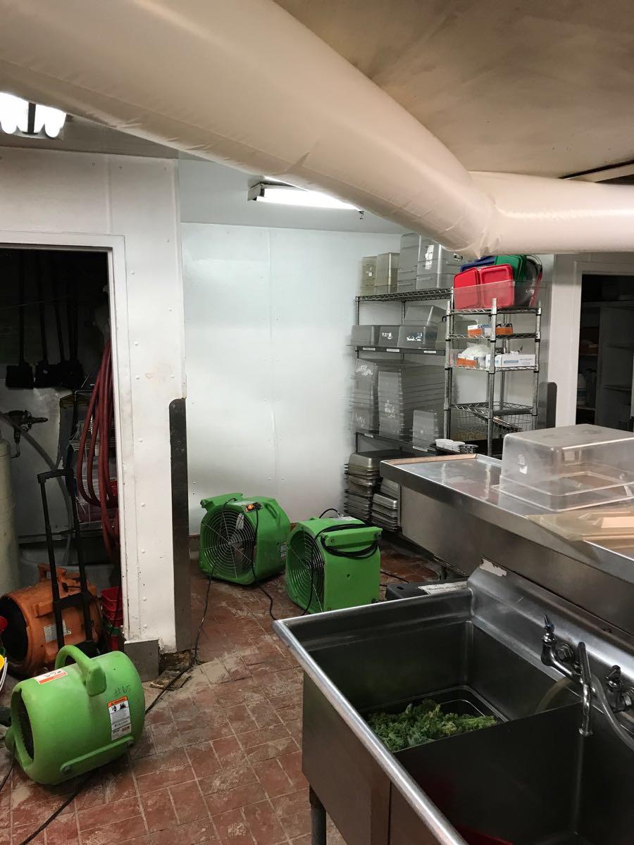 Commercial water restoration that our SERVPRO crew is working hard on!