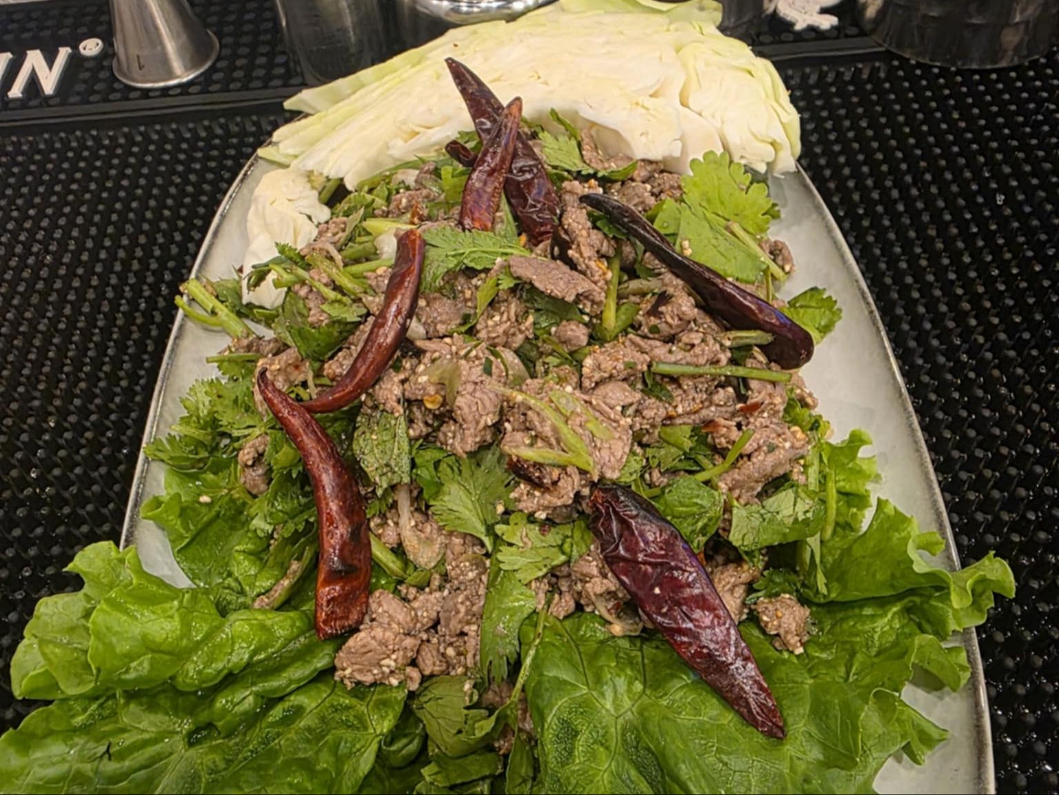Laab Beef (cooked)