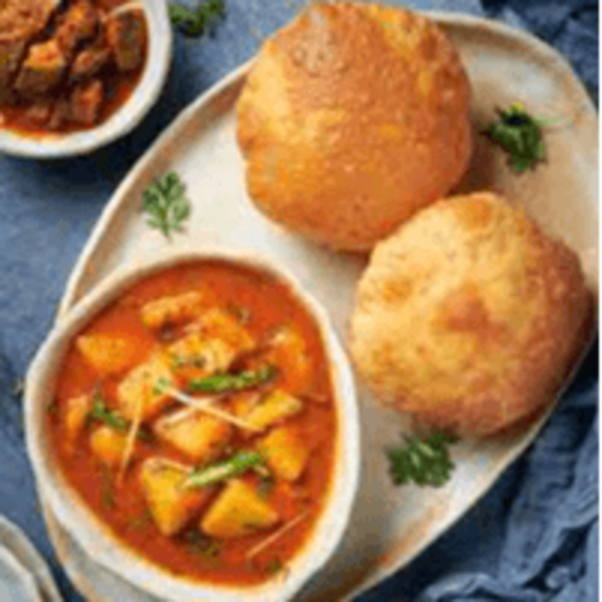 Aloo Puri (Potato Curry with Puff Bread)