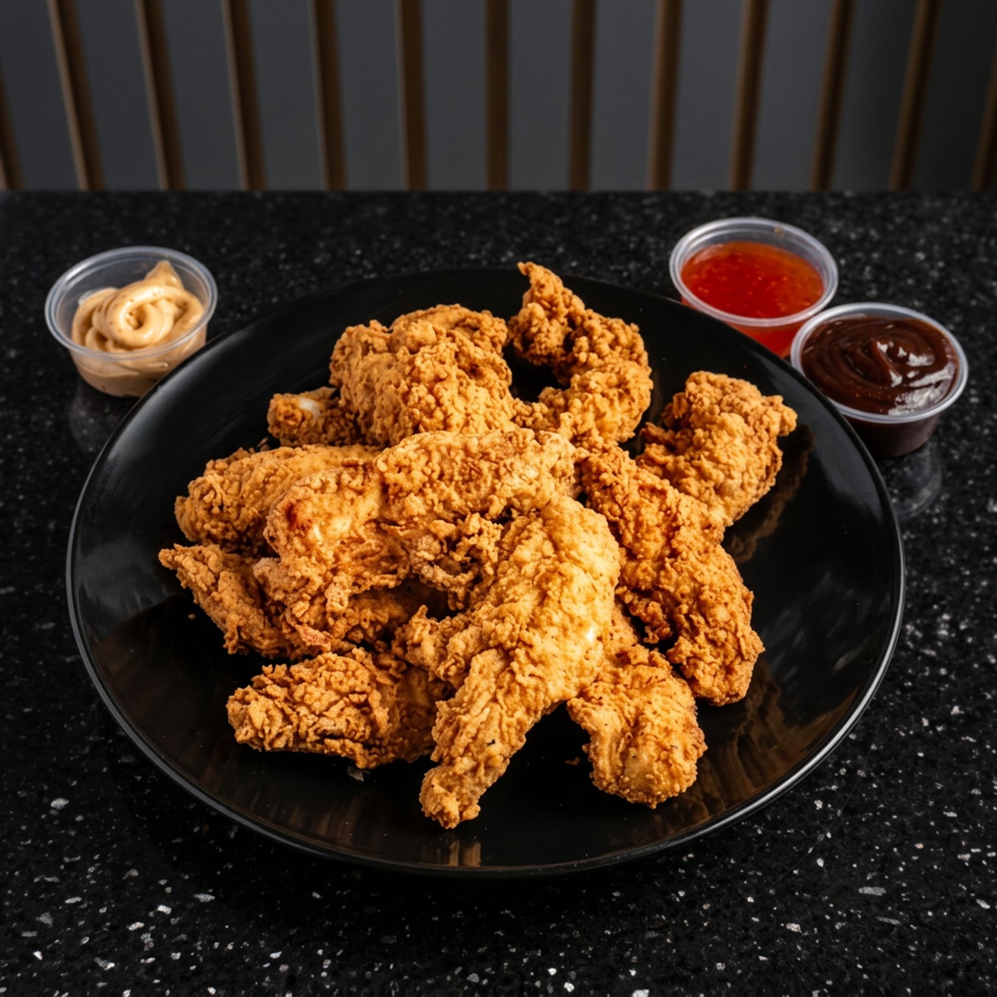 Tenders with Four Sauces