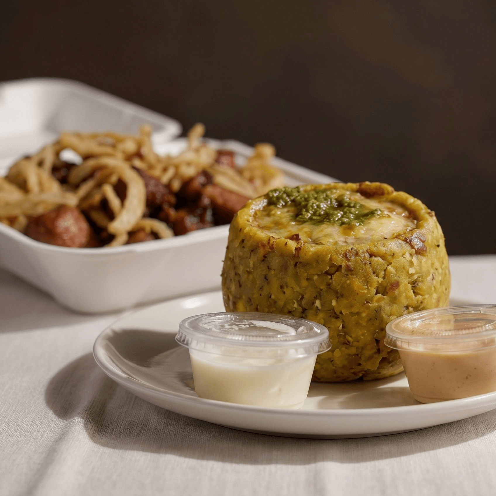 Vegetarian with Stir Fried Veggies Mofongo