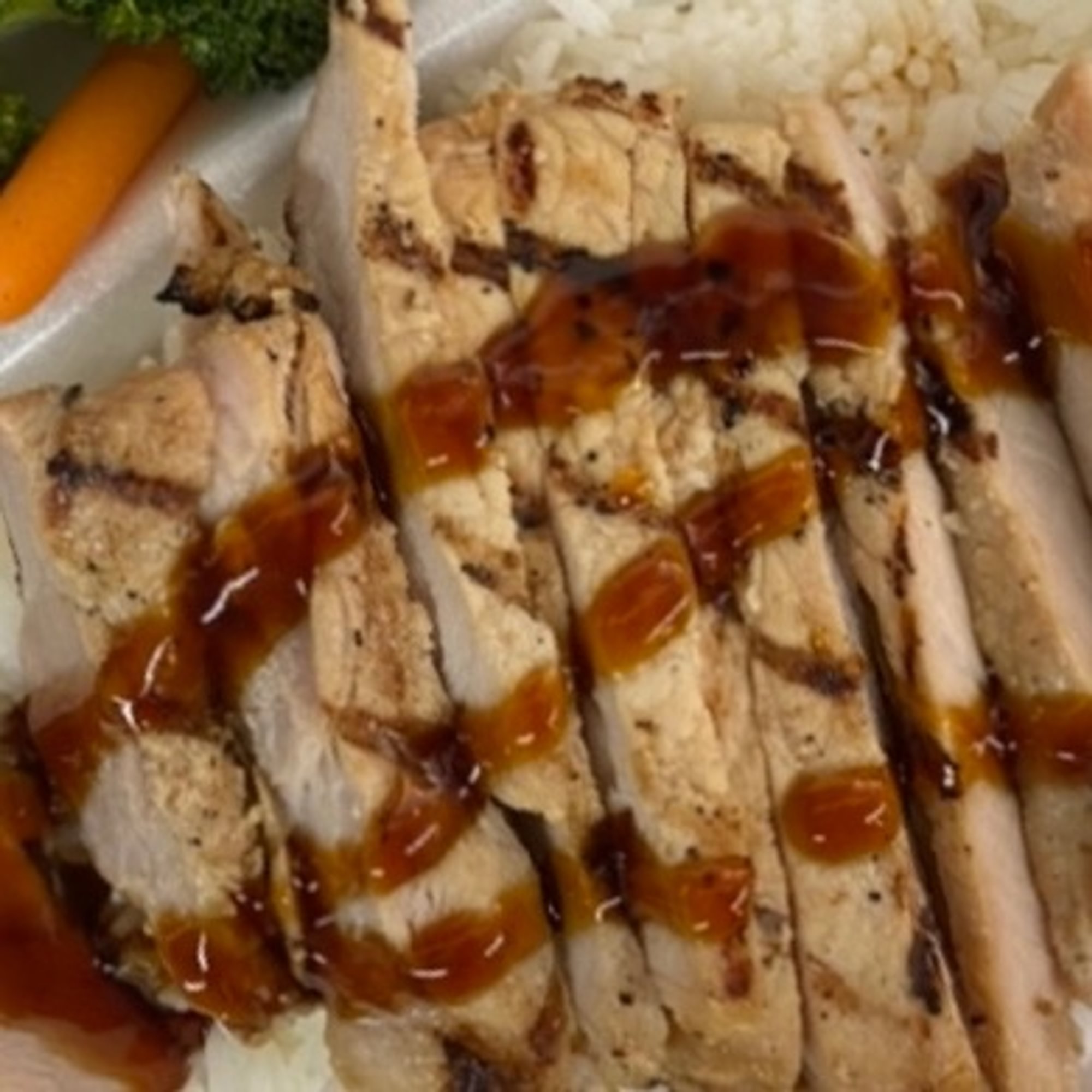 Pork teriyaki rice meal