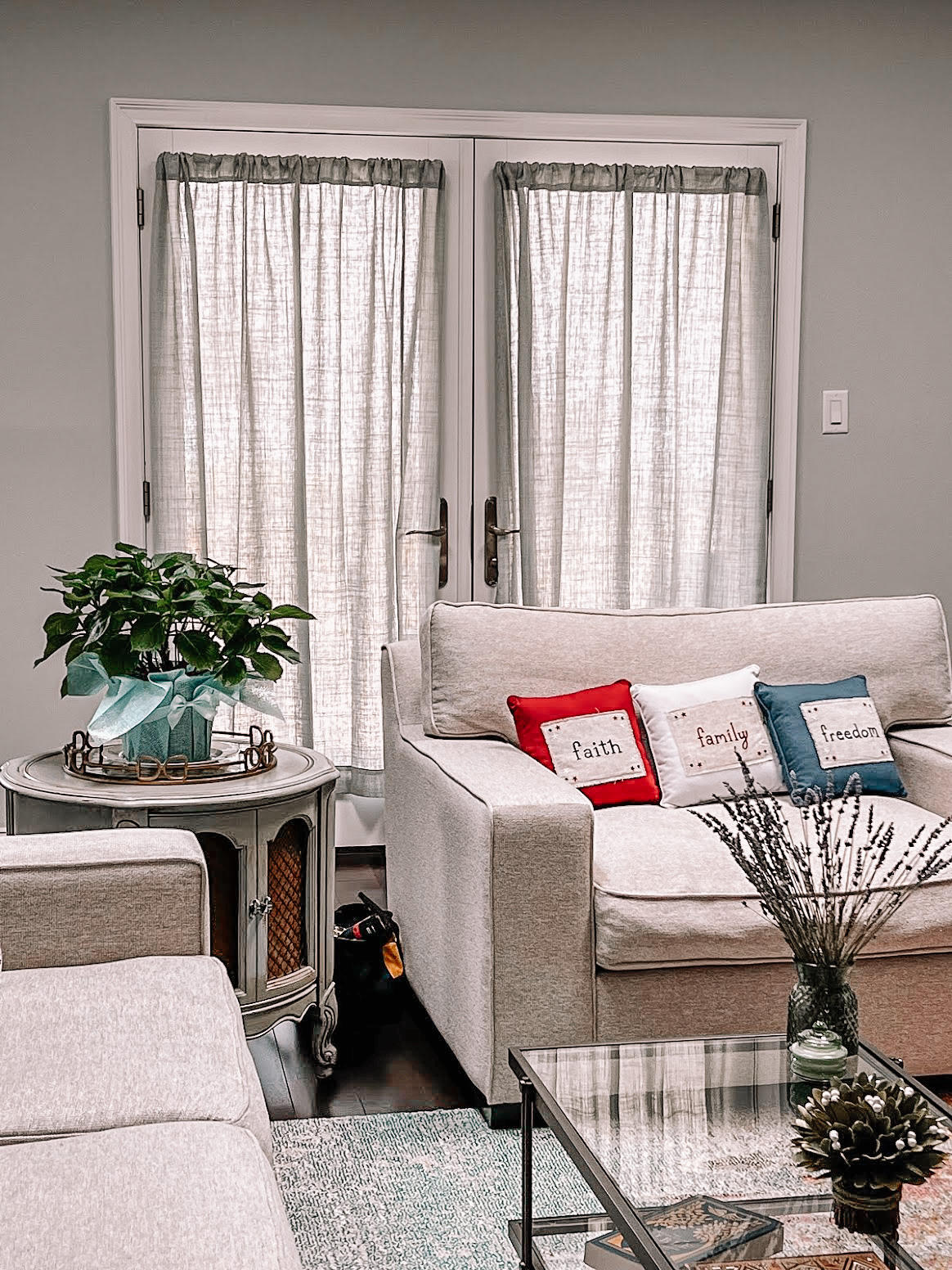 Vadain Drapery Panels add style and privacy to this Living Room in Marlboro, NJ