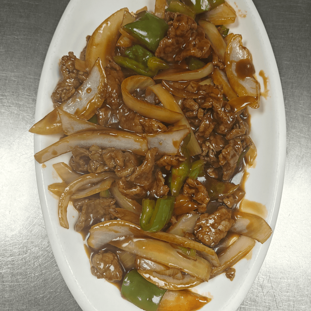 Beef with Green Peppers and Onions