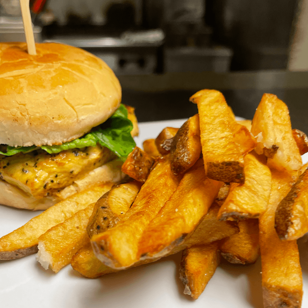 Chicken Burger & Fries (Halal)