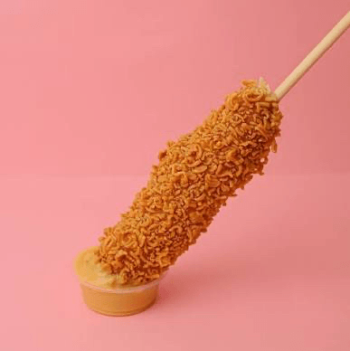 Crushed Ramen Mozzarella Corndog