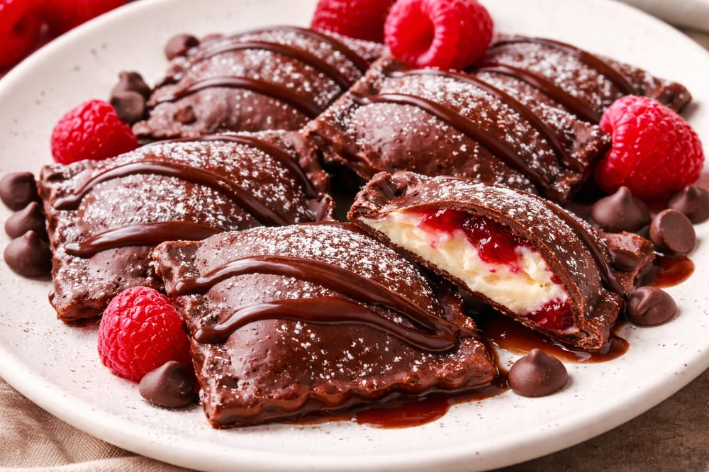 Chocolate Strawberry Cheesecake Ravioli