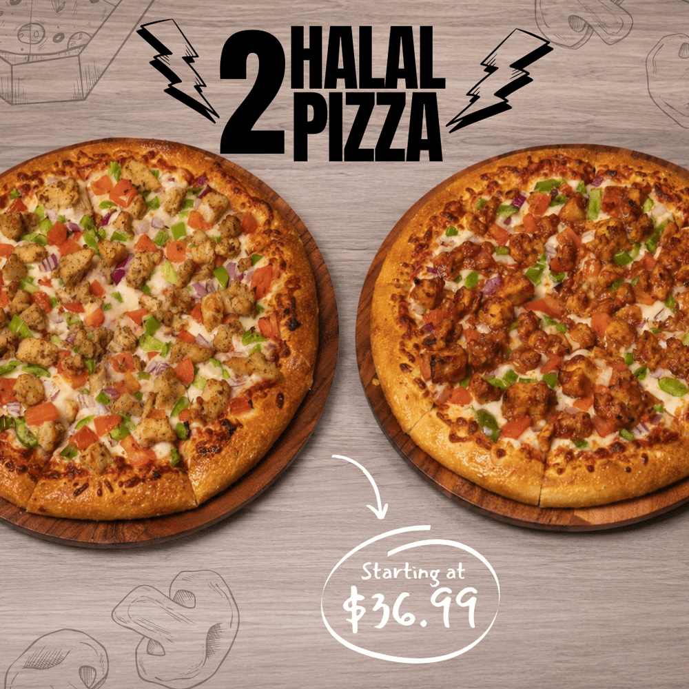 2 Halal Pizzas