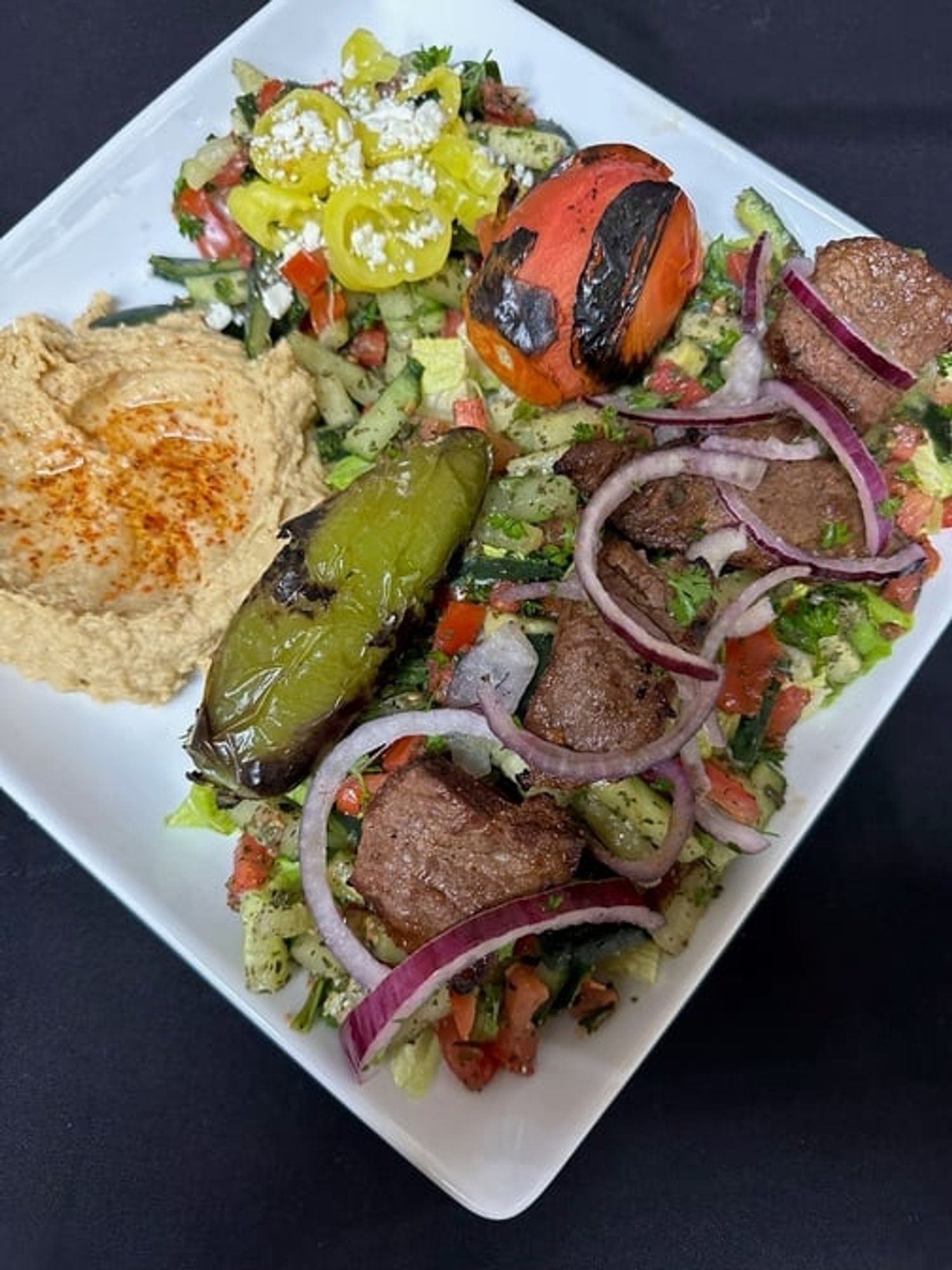 110.Low Carb Beef Kebab Plate