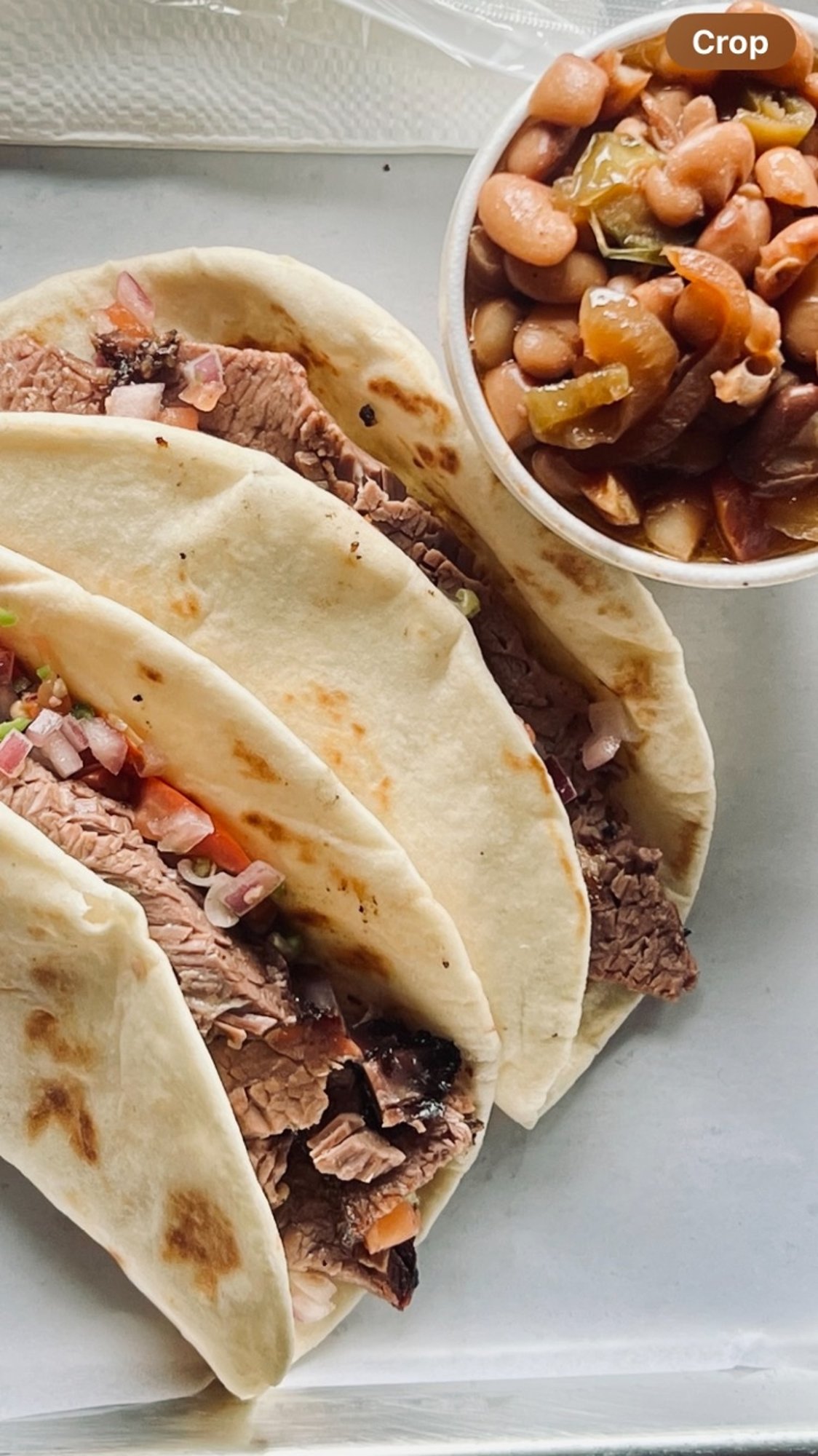 Sliced Brisket Tacos (2) Meal