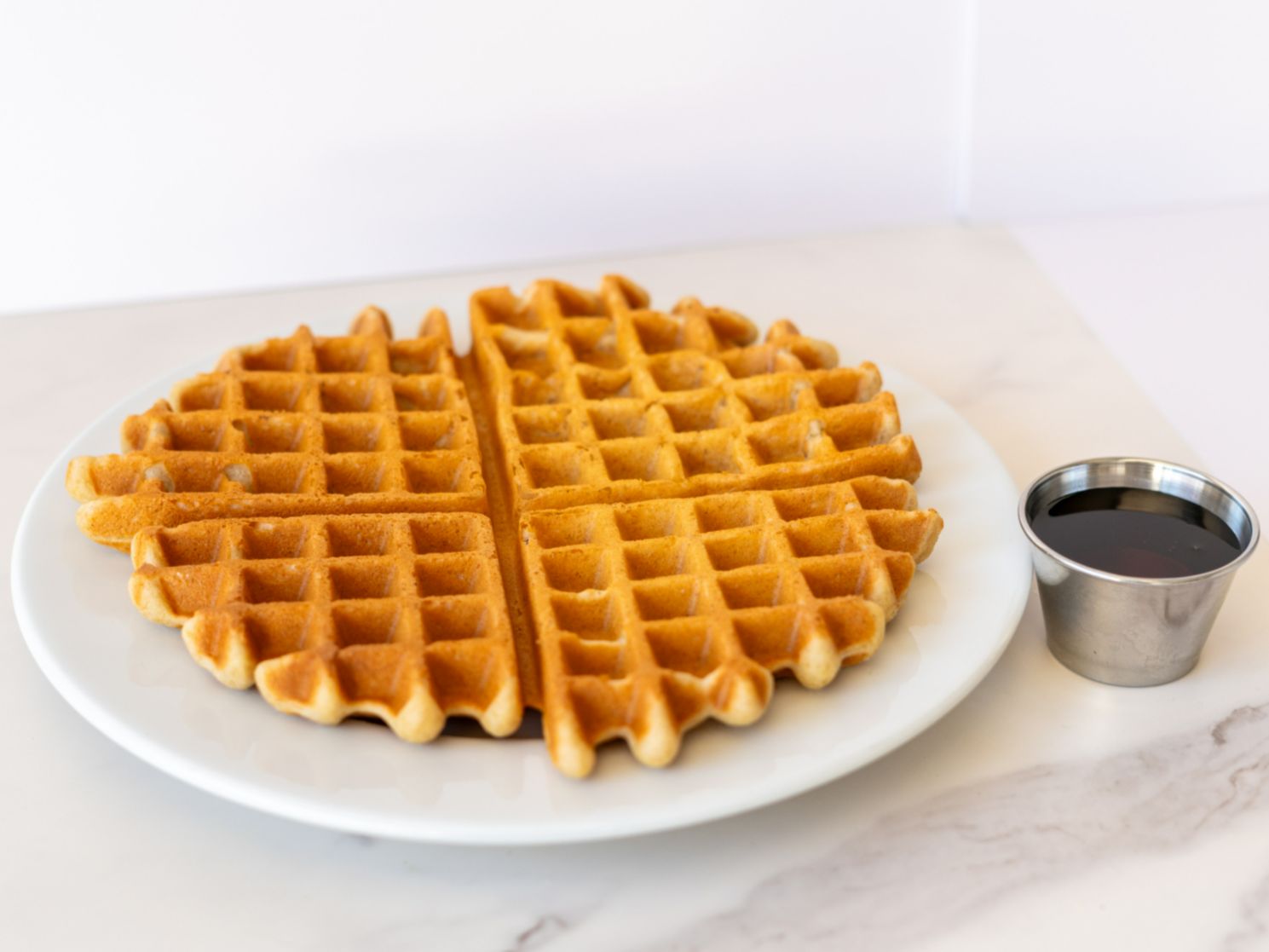 Gluten Free Waffle with syrup