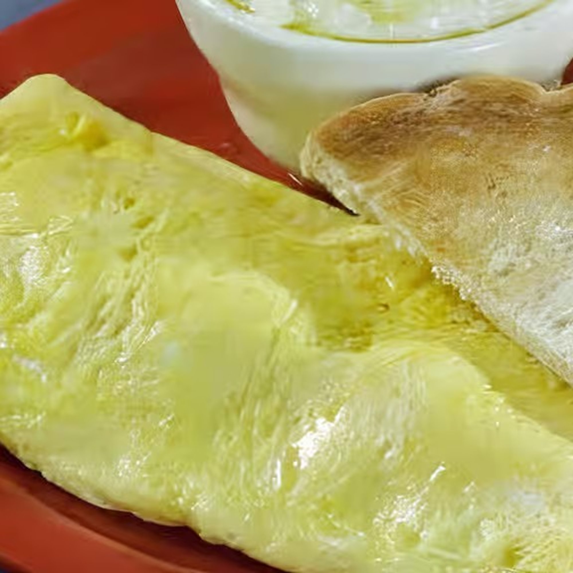 Ham and Cheese Omelet Grits and Toast