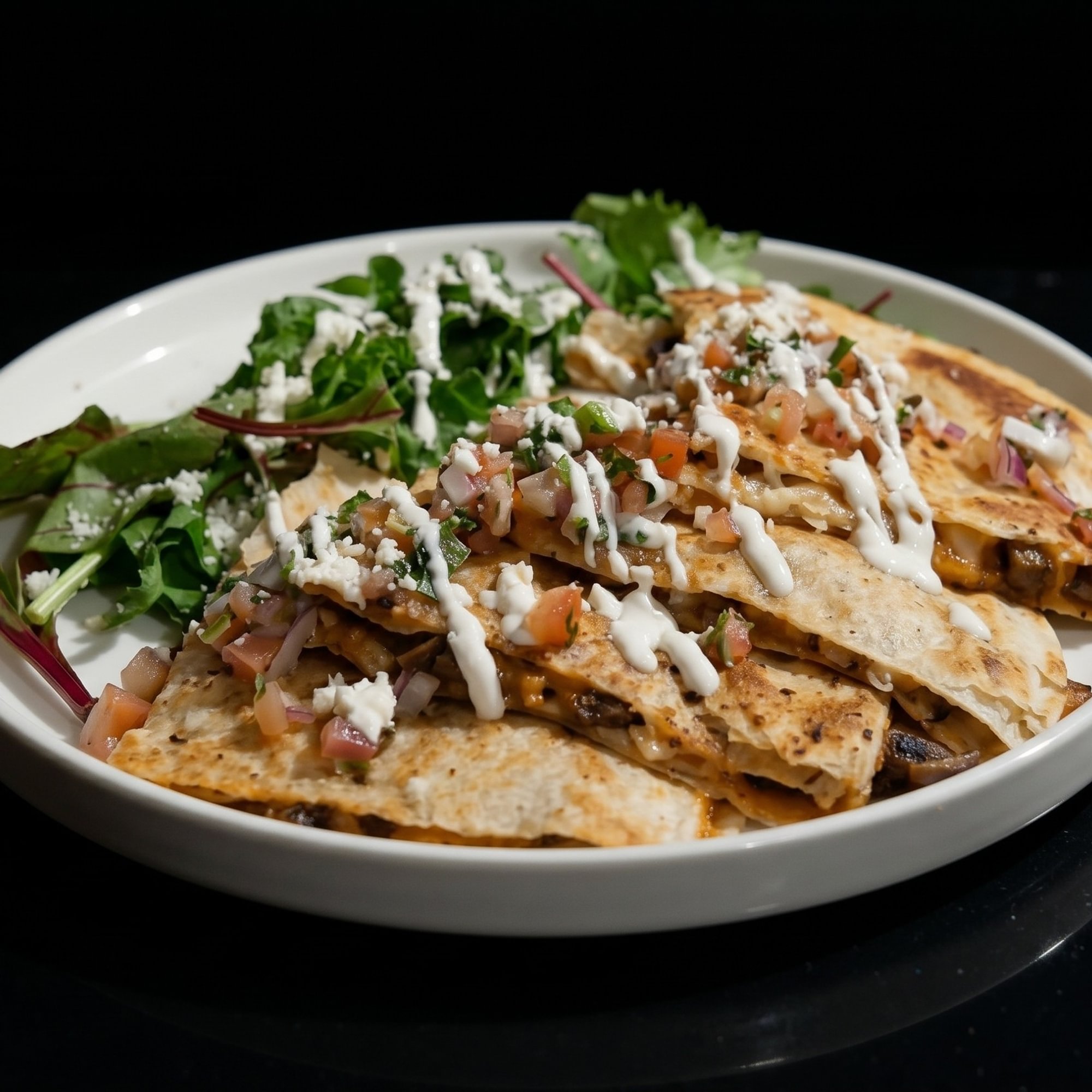 Spinach and Chicken Quesadilla