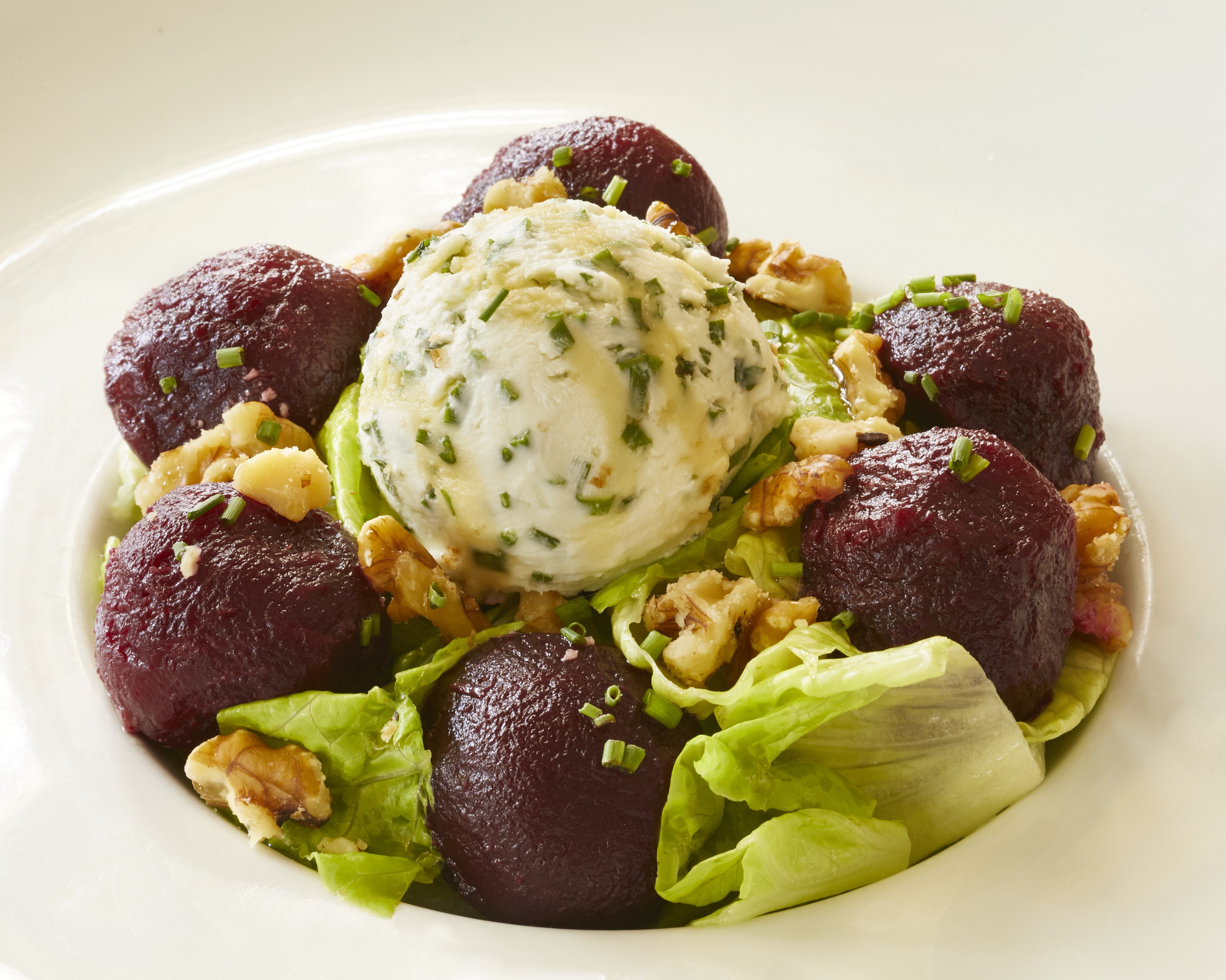 Red Beet Salad and Goat Cheese
