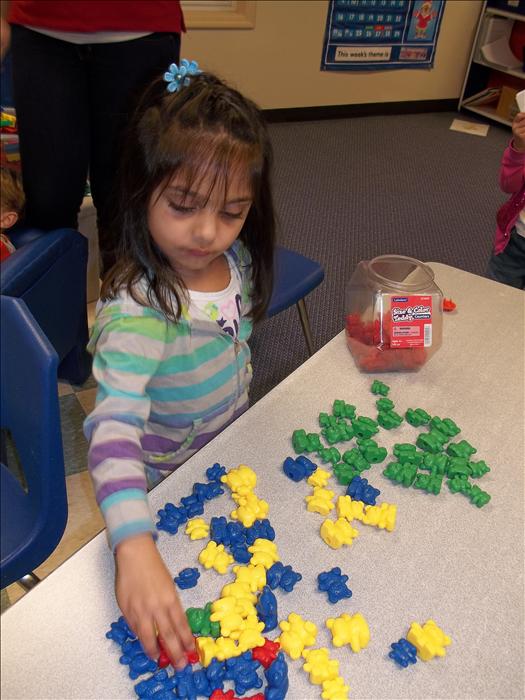 Working on emerging math concepts in prekindergarten
