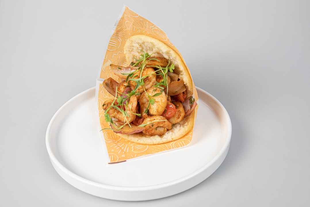 Arepa Wok Smoked Shrimp