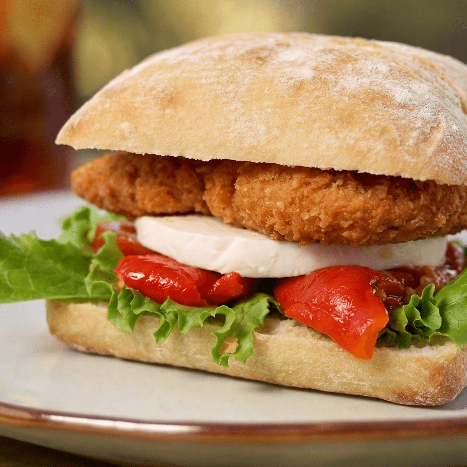 Chicken Cutlet with Cheese Sandwich