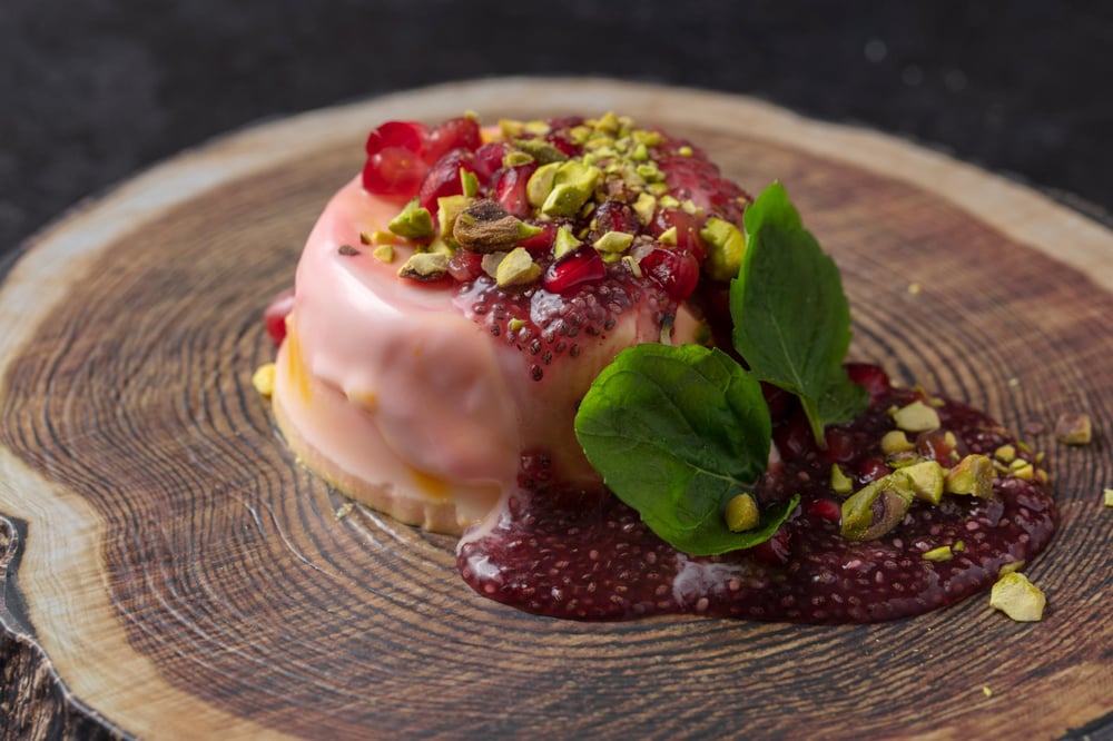 Saffron & Rose Panna Cotta (G)