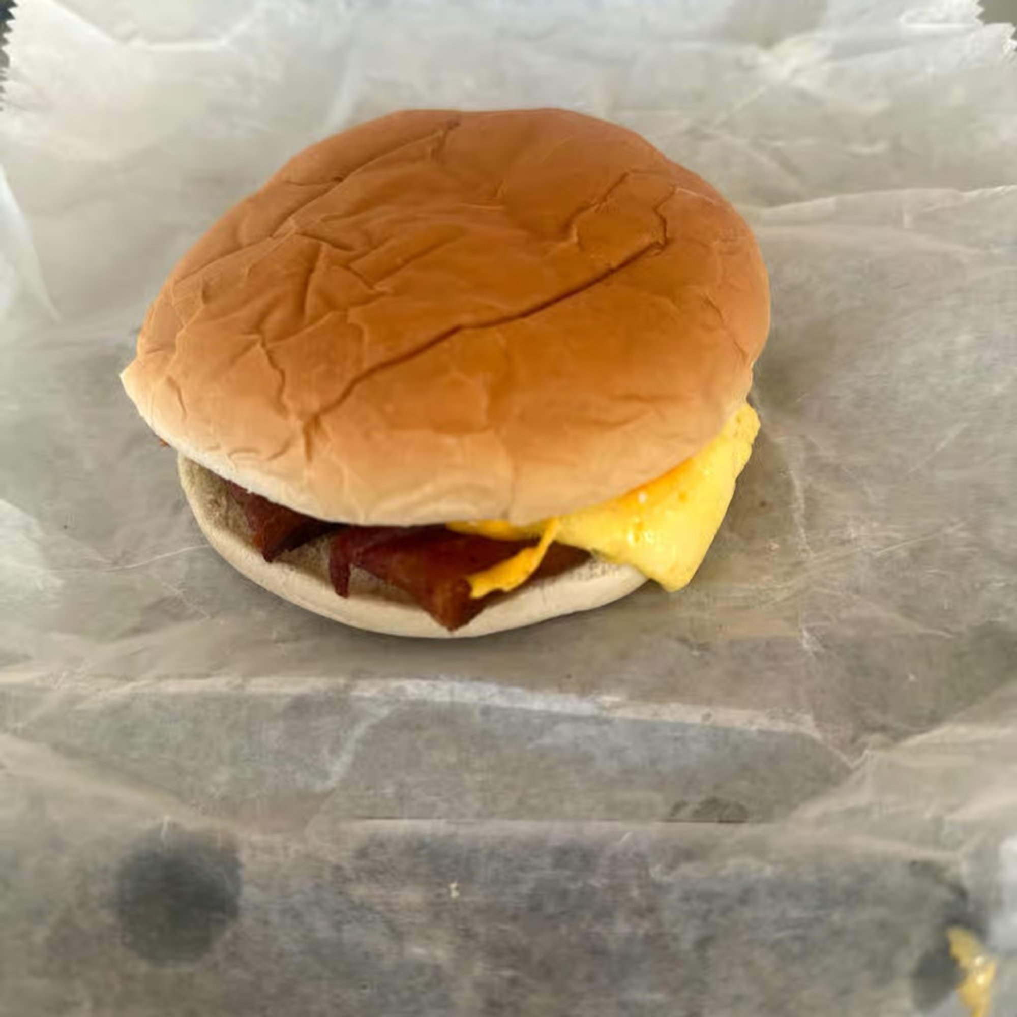 Bacon Egg and Cheese on a Bun