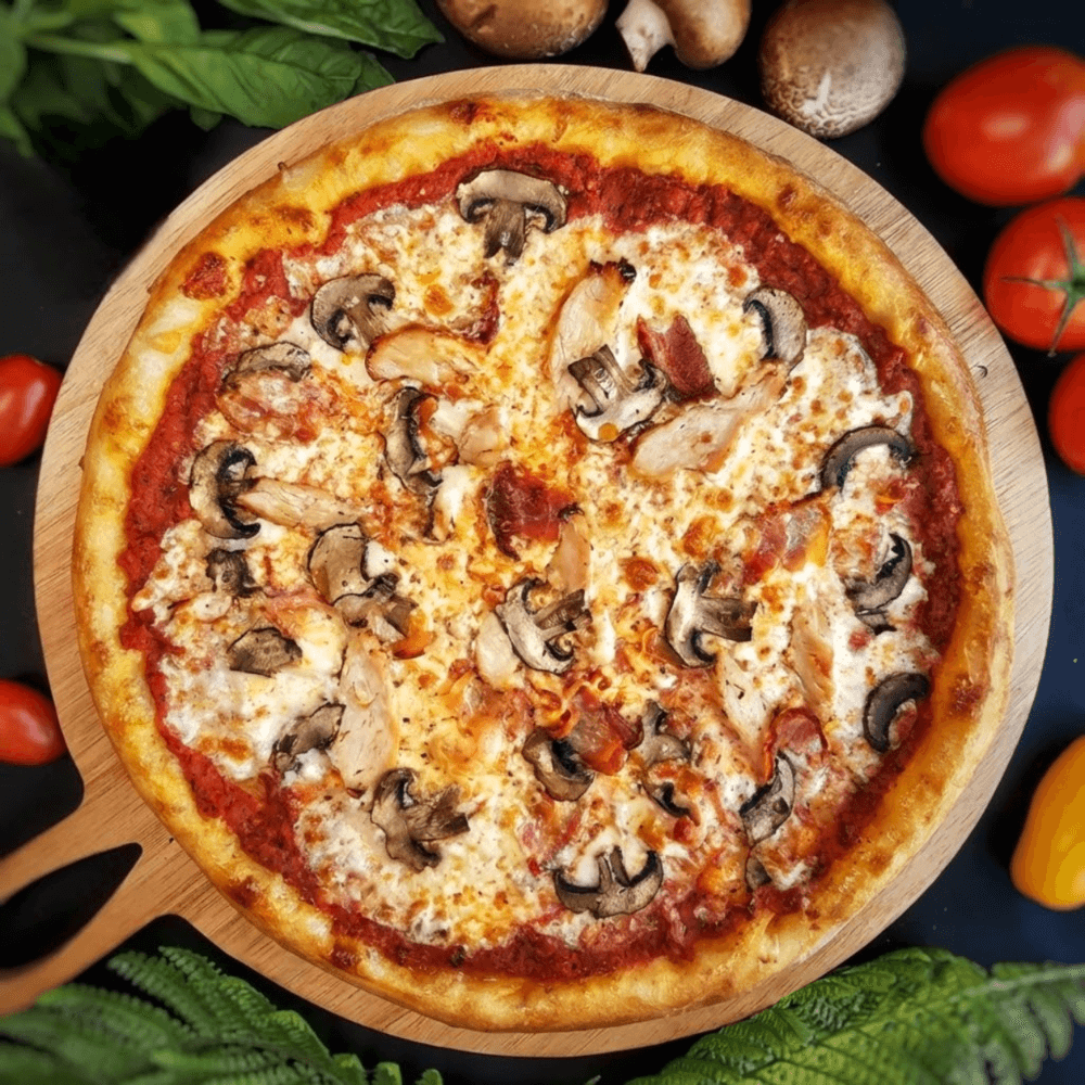 Halal Carbonara Pizza