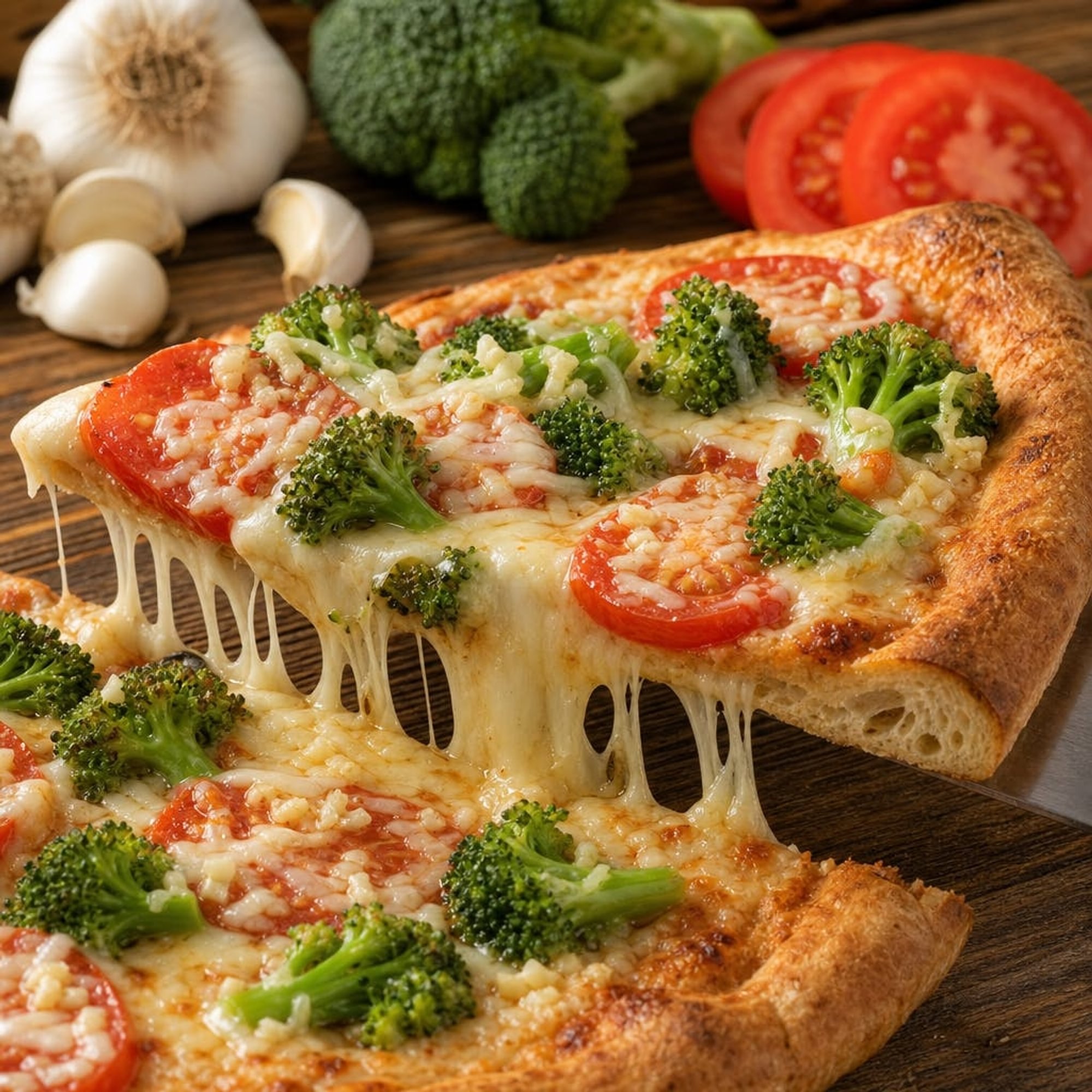 Broccoli Special Pizza Slice