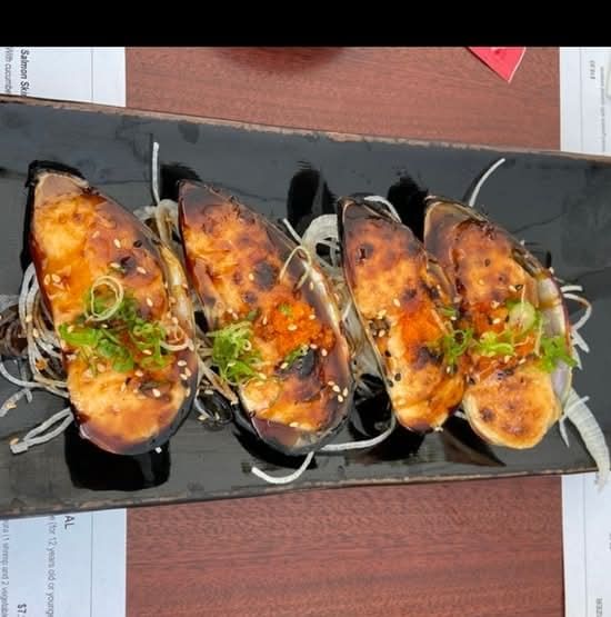 Baked Green Mussels