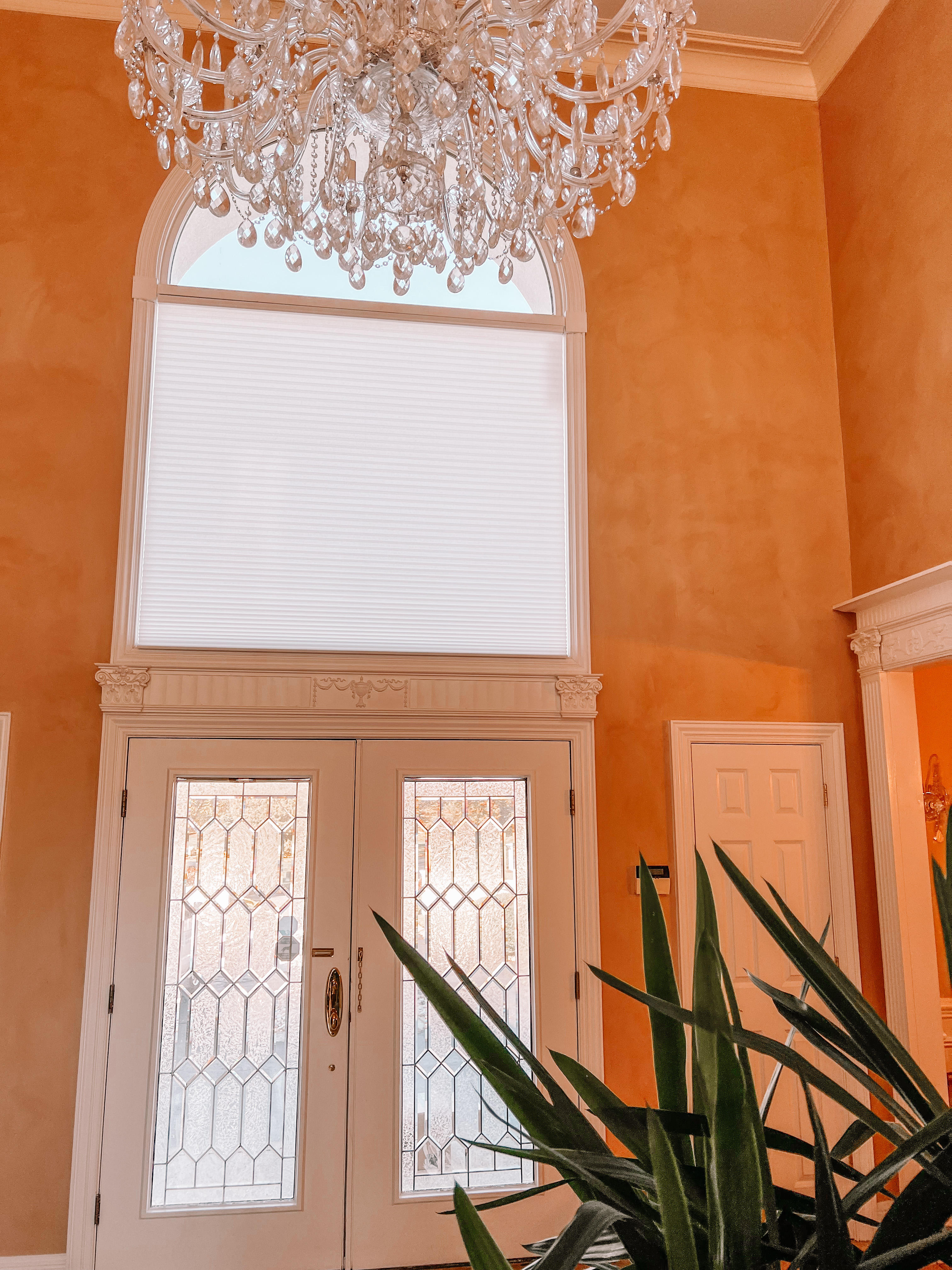 High windows? No Problem! These Cellular shades were just right for this beautiful entry way in Colts Neck, NJ.