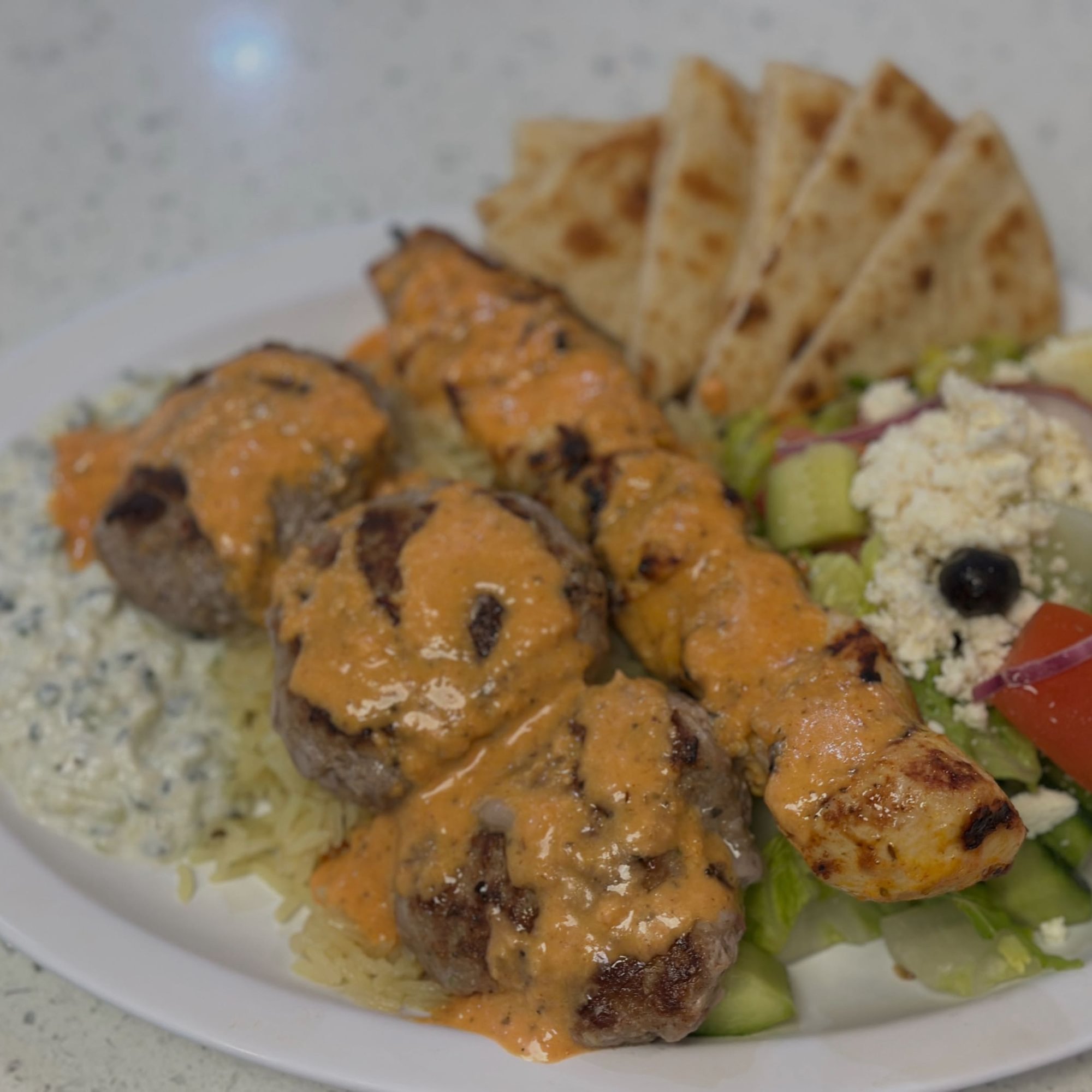Chicken & Meatball Combo Plate