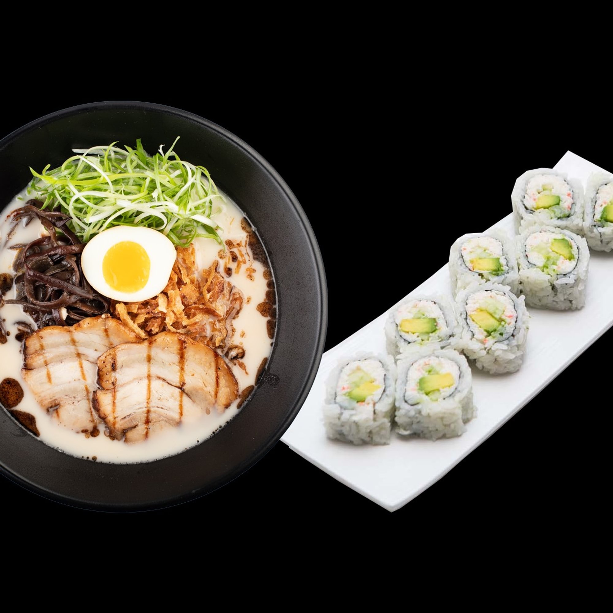 Tonkotsu Ramen & CA Roll (Lunch)
