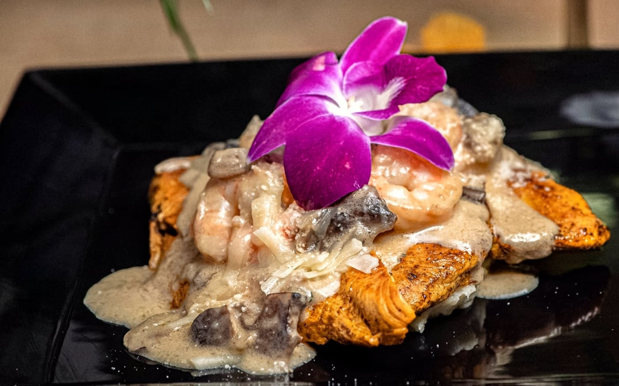 Pechuga a La Margarita Con Camarones