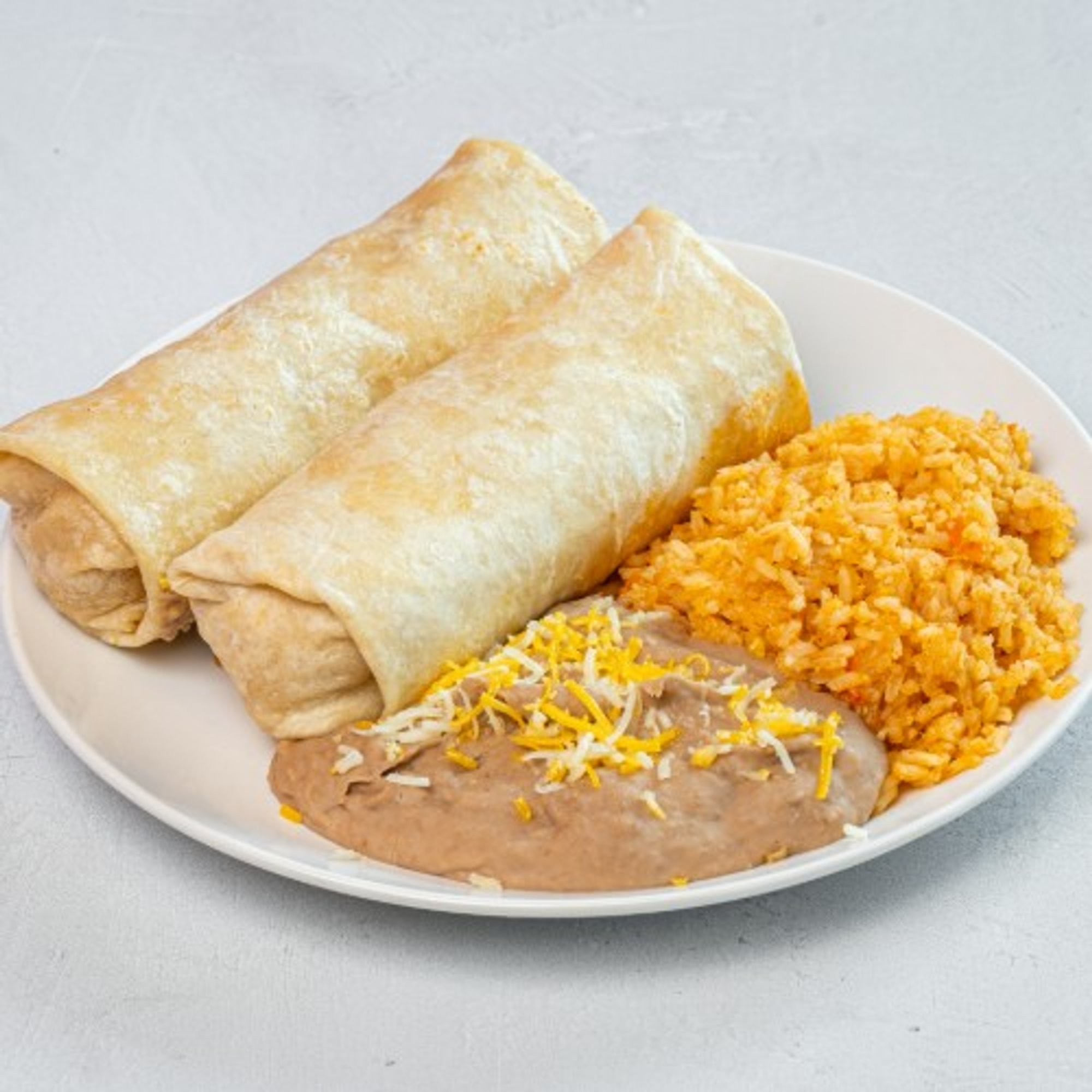 Combo 7 - Two Beef Burritos Plate
