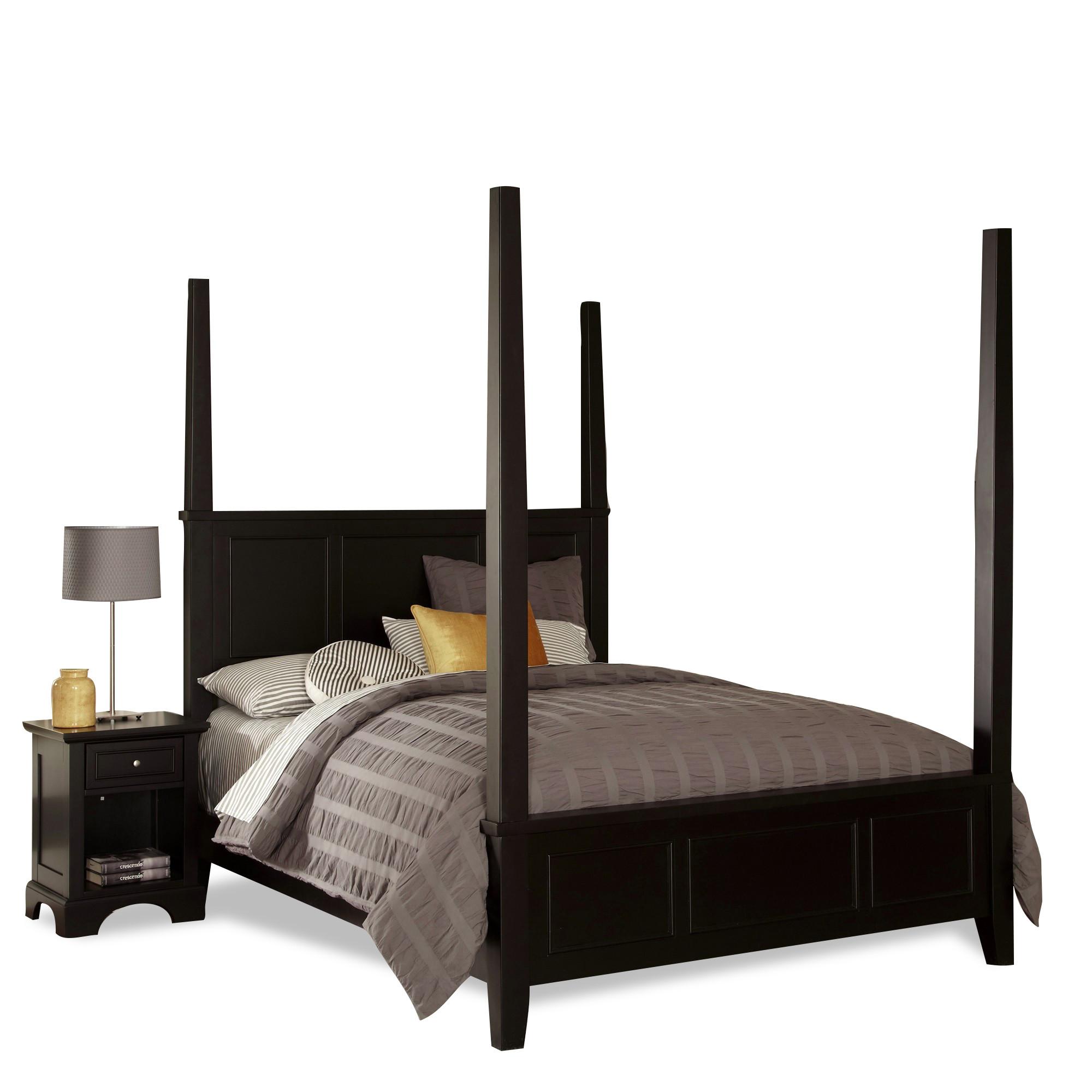 King Bedford Post Bed & Nightstand