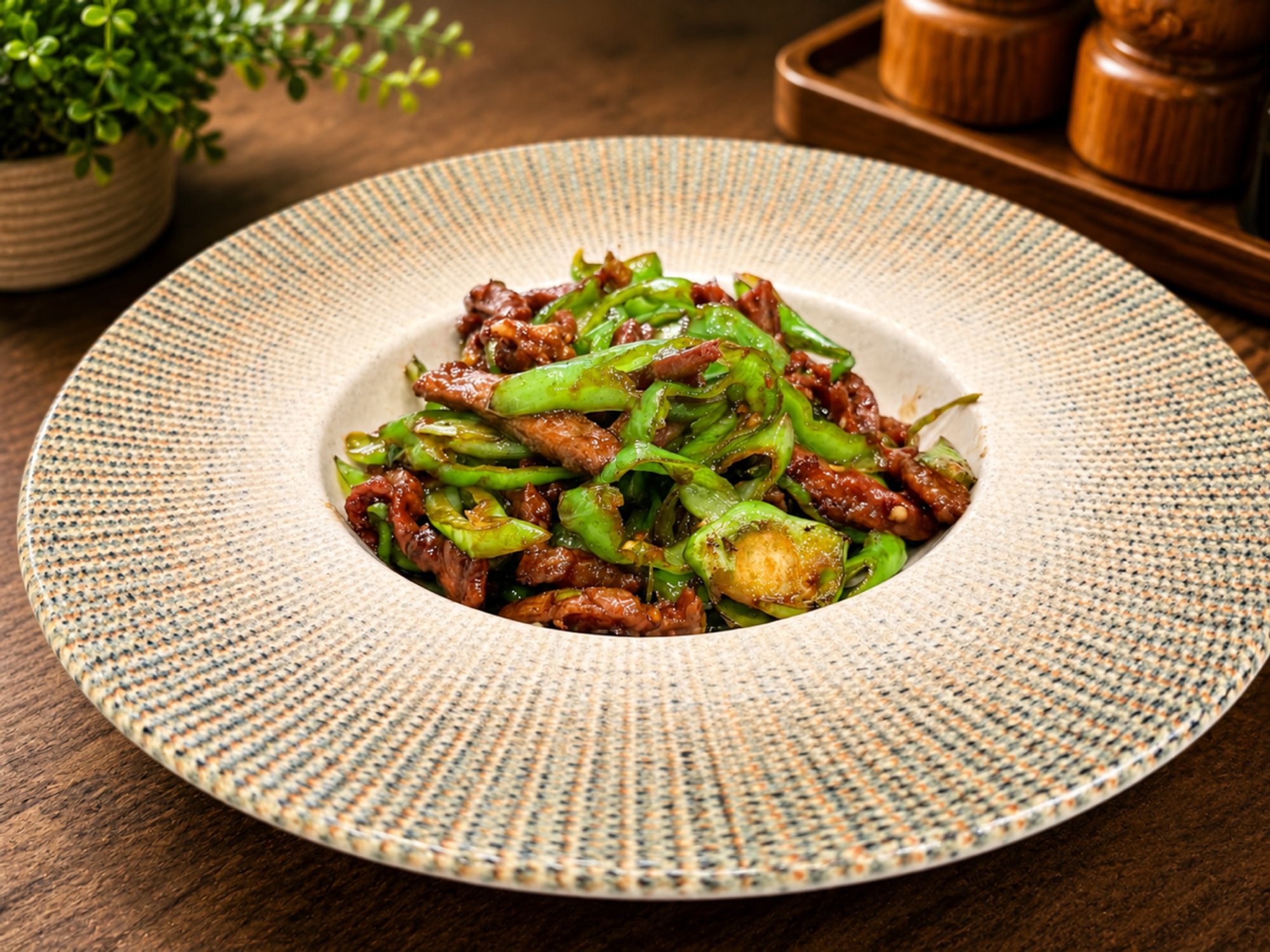 Shredded Beef with Hot Pepper / 尖椒牛肉丝