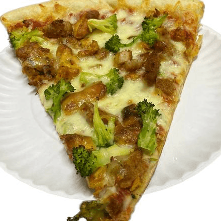 Chicken Broccoli Pizza Slice