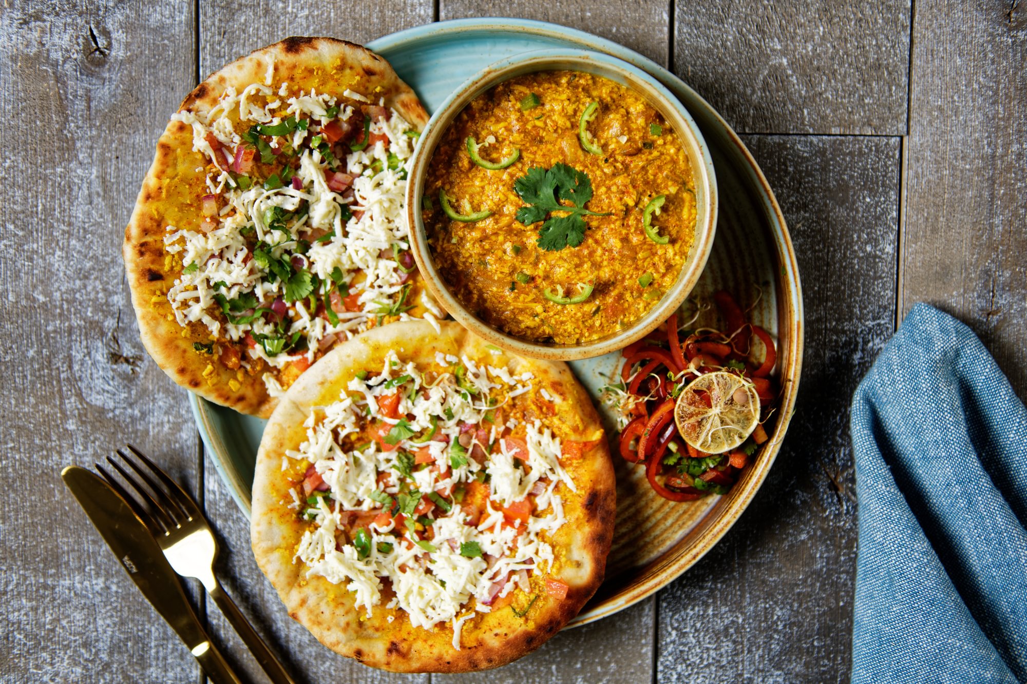 Amritsari Paneer Bhurji Kulcha