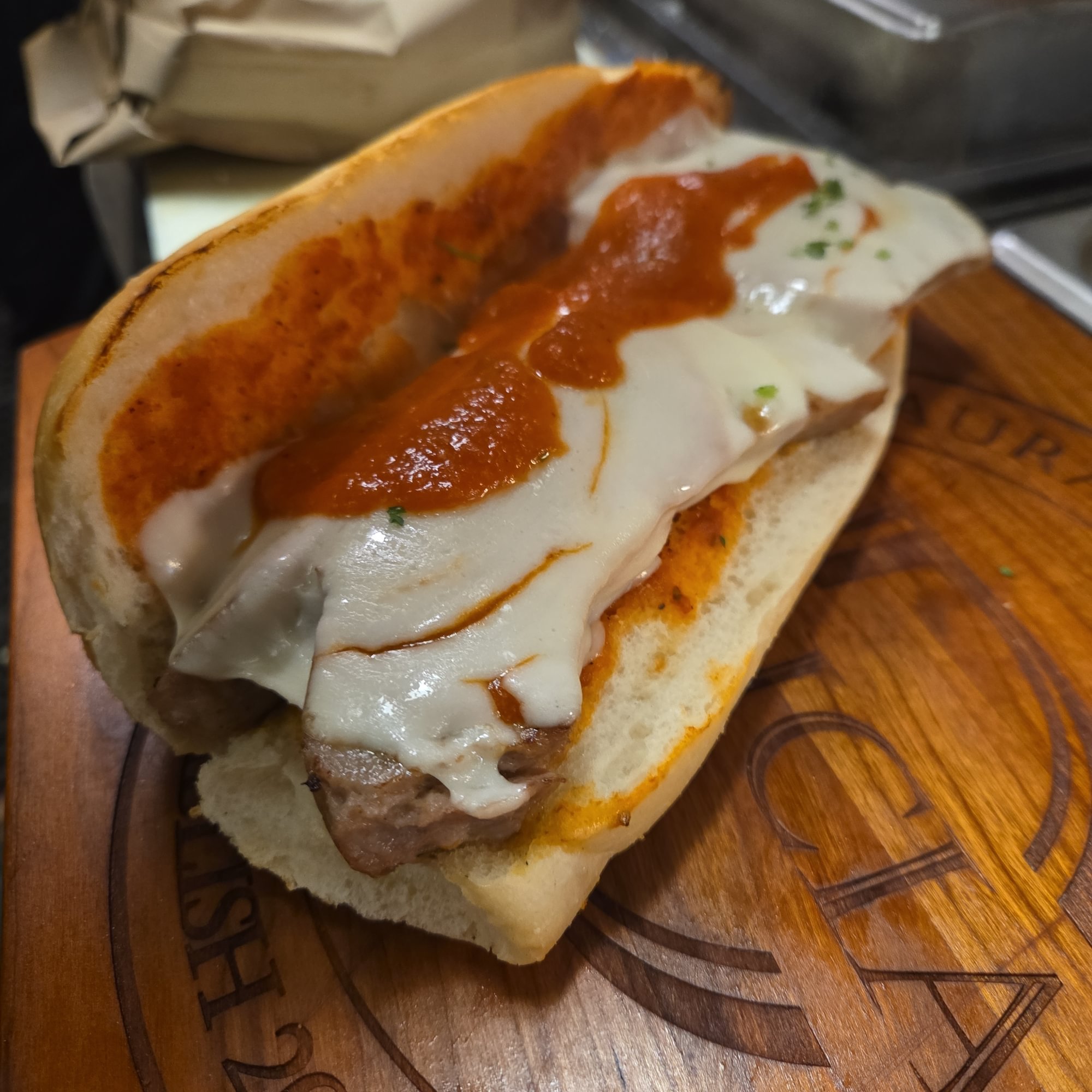 Small Sausage Parmigiana Sub