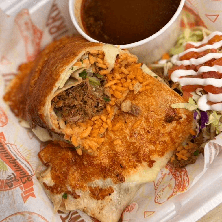 Birria burrito c/consome