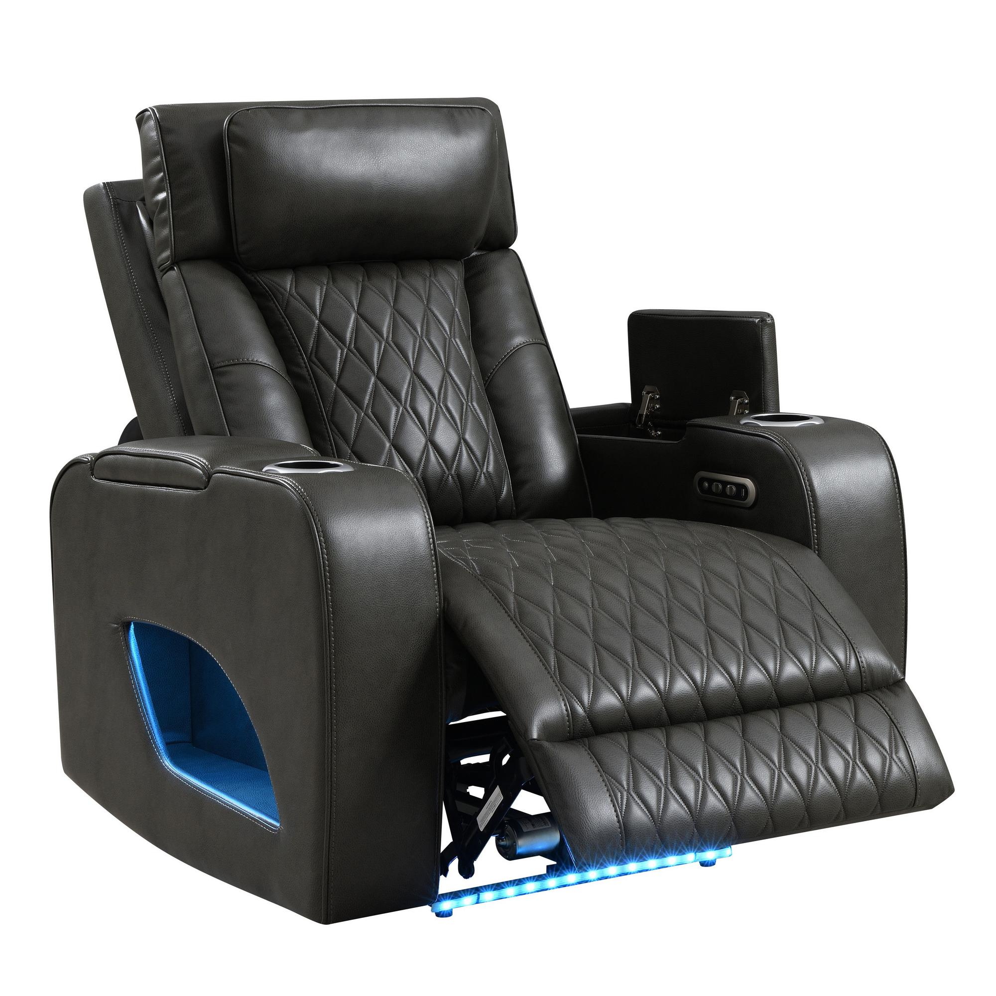 Taddeo Power Recliner - Gray