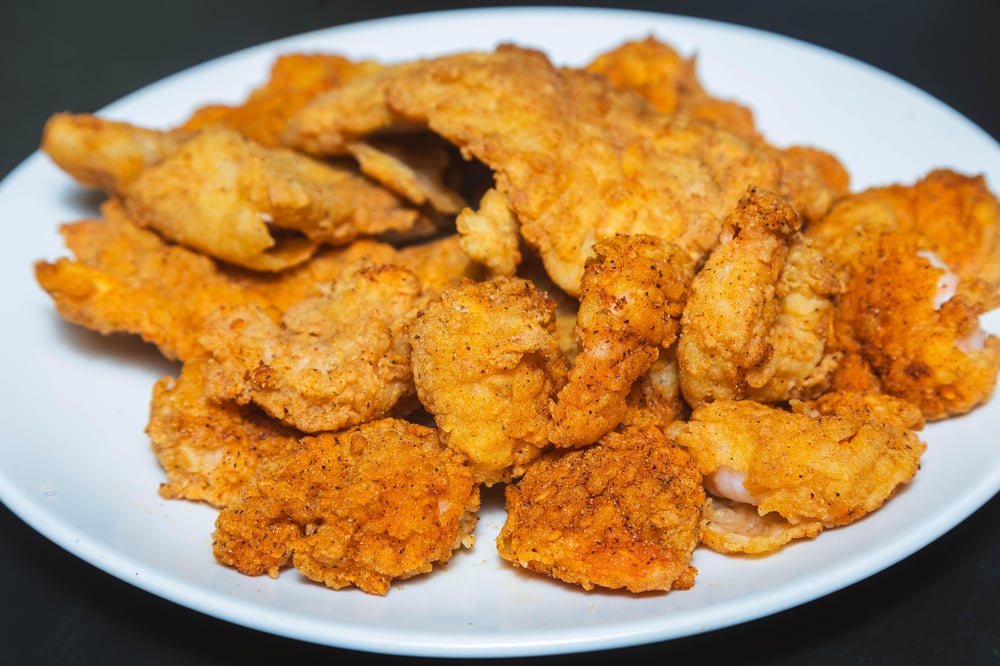 Fried Fish (4 piece) & Jumbo Shrimp (8 Pc) Basket