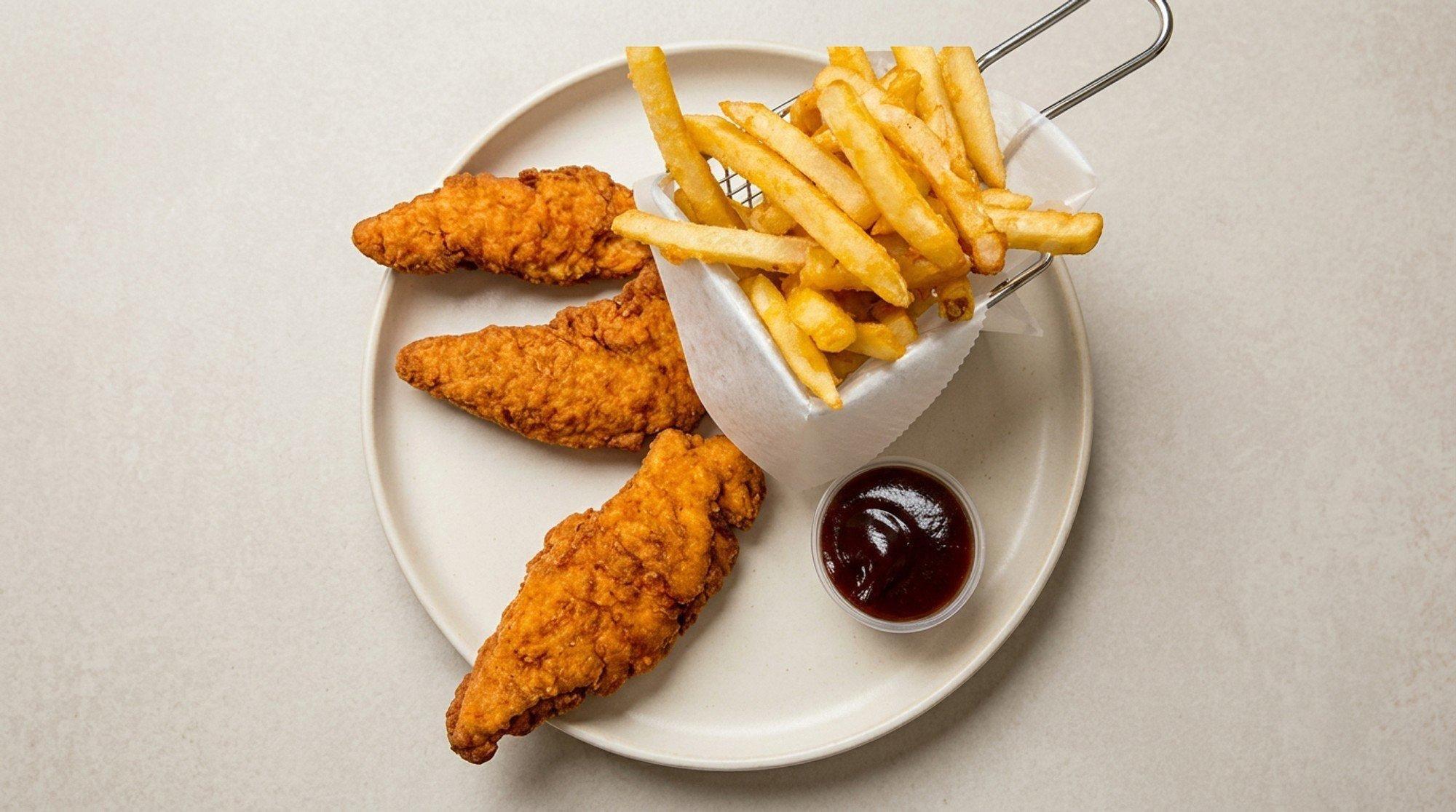 Chicken Fingers with Fries KIds
