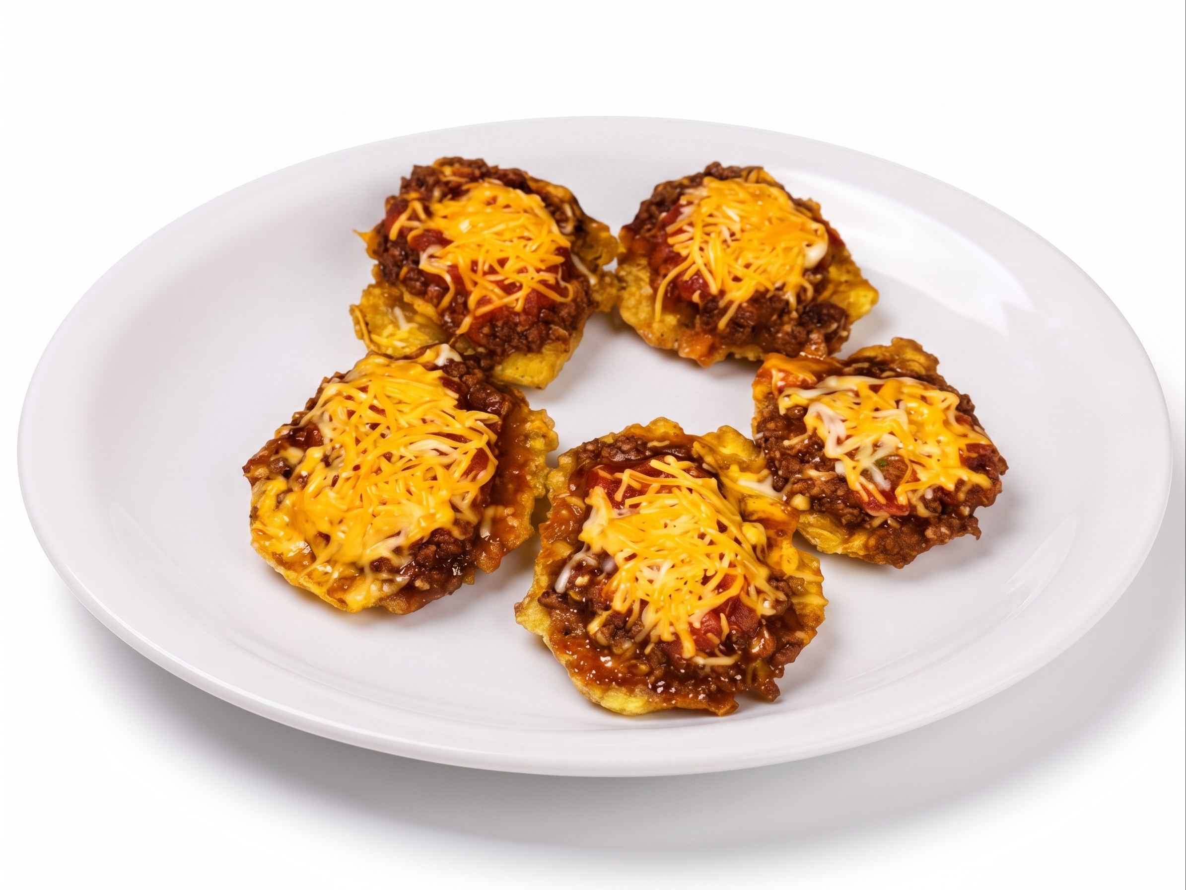 Fried Green Plantains with Picadillo