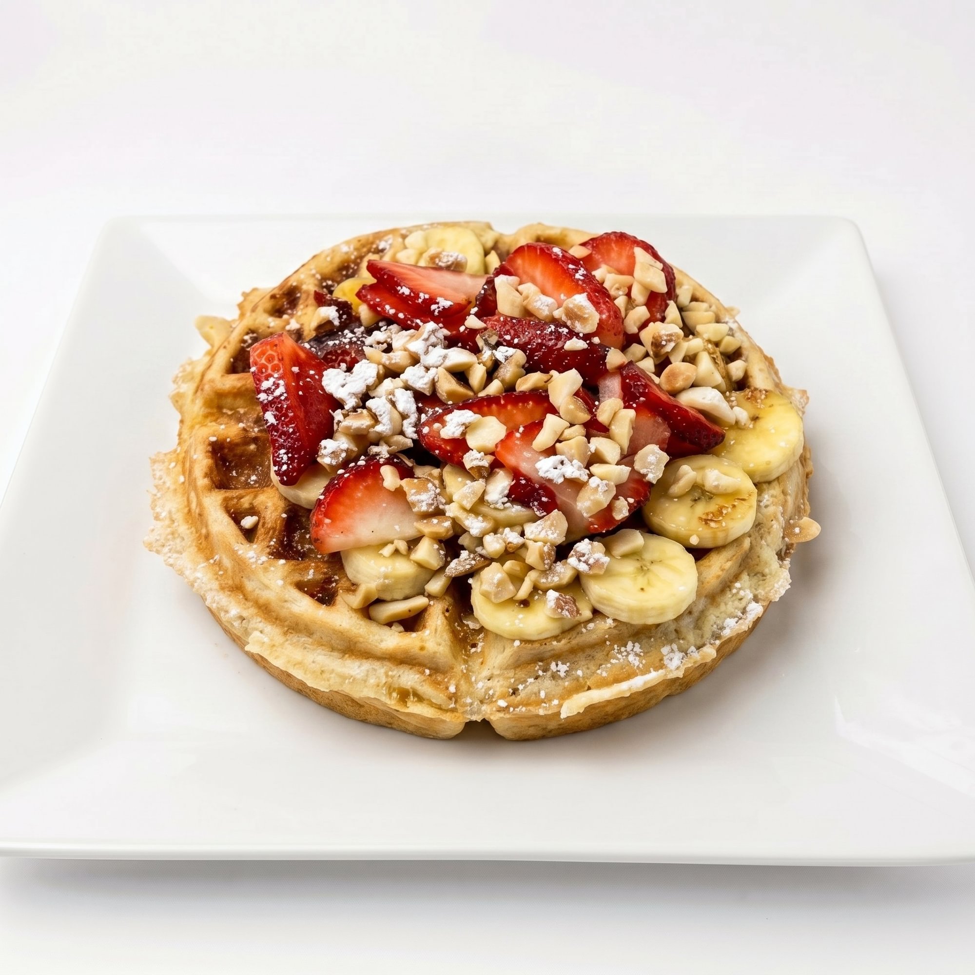Macadamia & Caramelized Banana Belgian Waffle