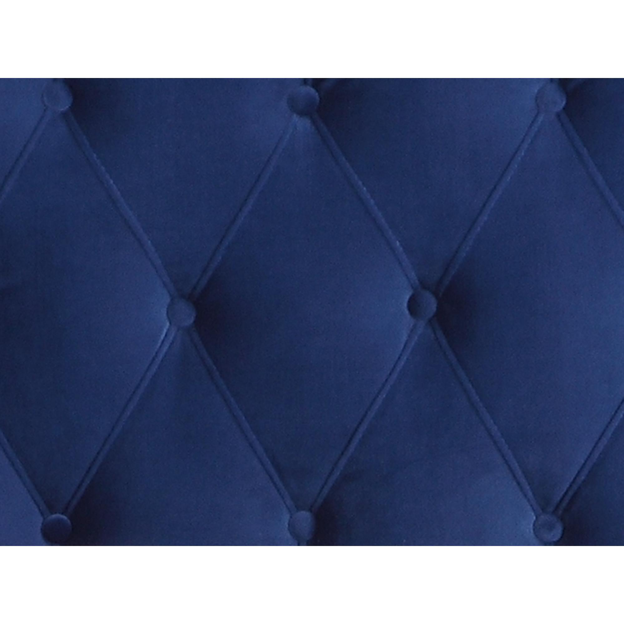 Queen Amelia Upholstered Bed - Dark Blue 