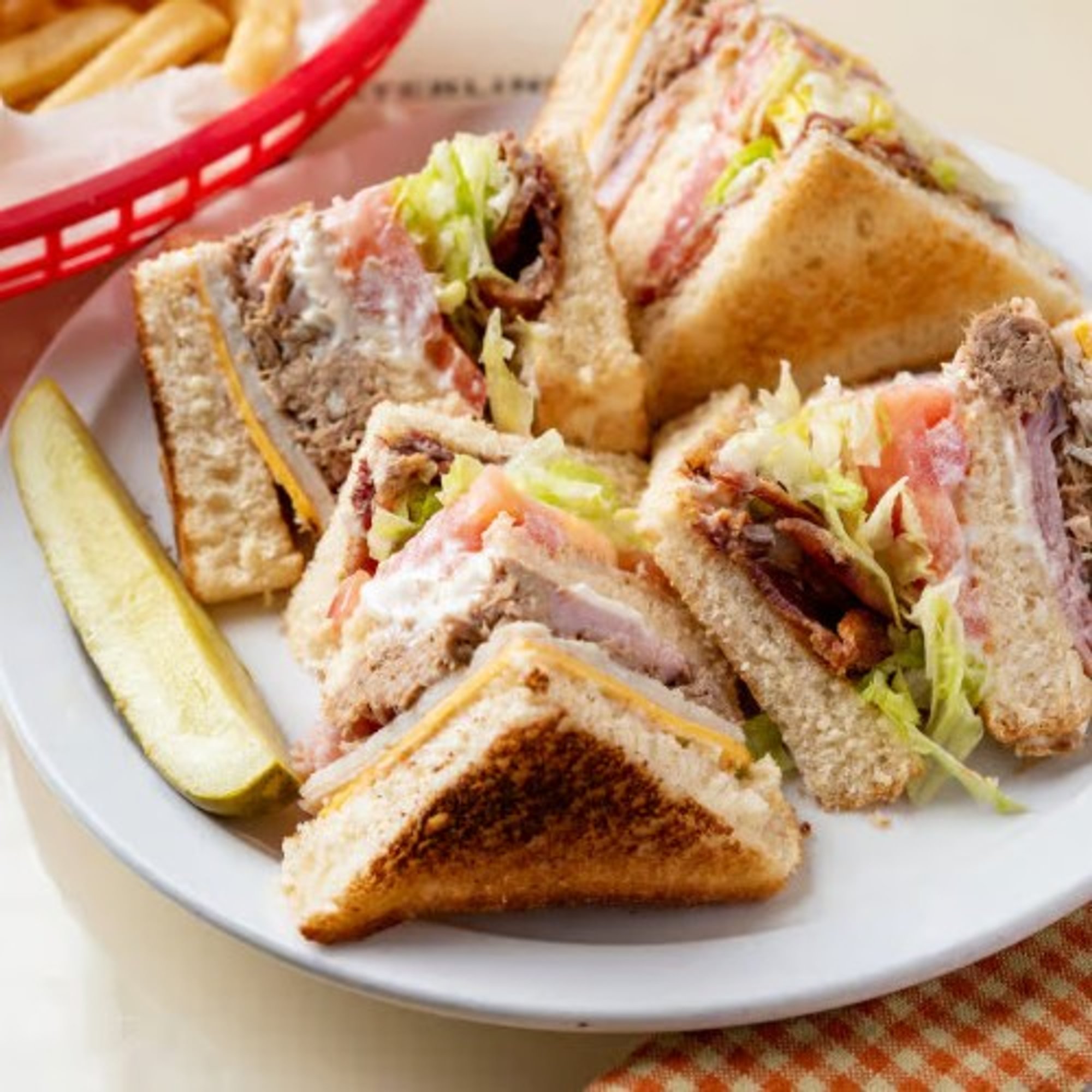 Triple-Decker Triple-Meat Club Sandwich