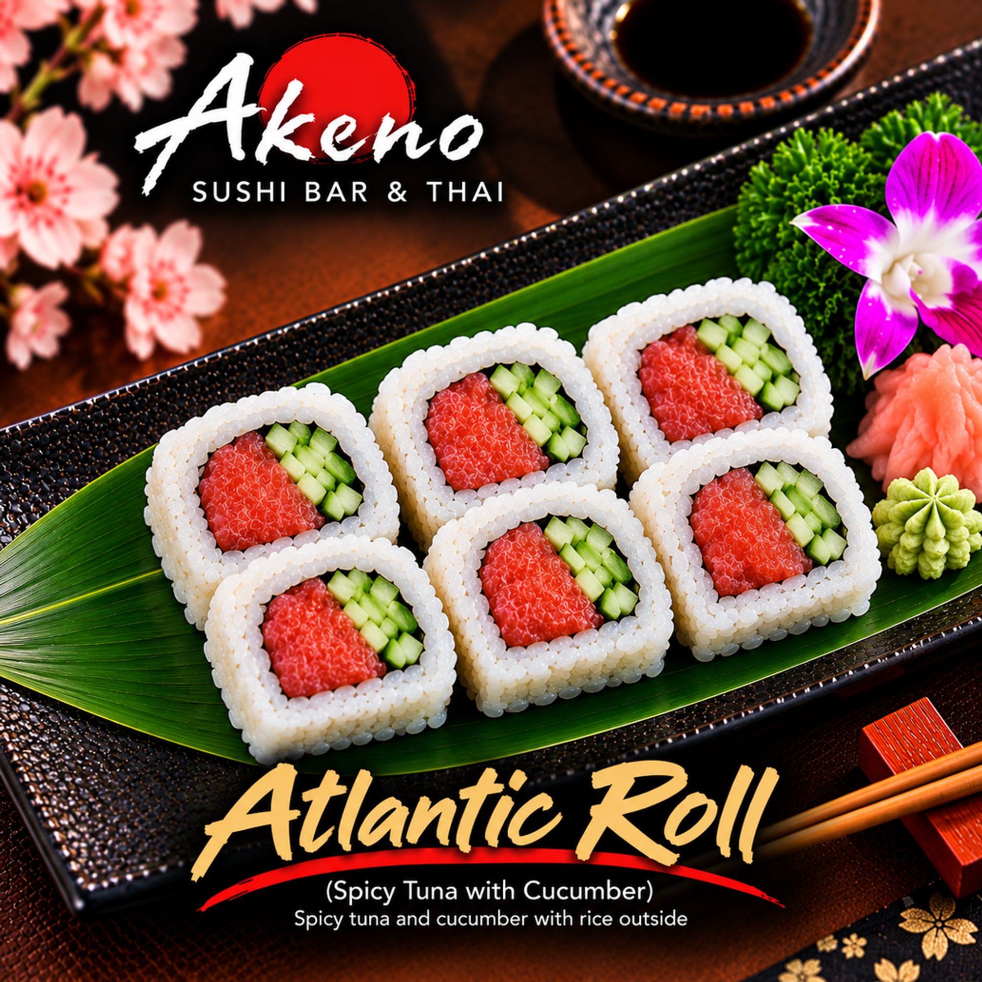 Atlantic Roll** (spicy tuna)